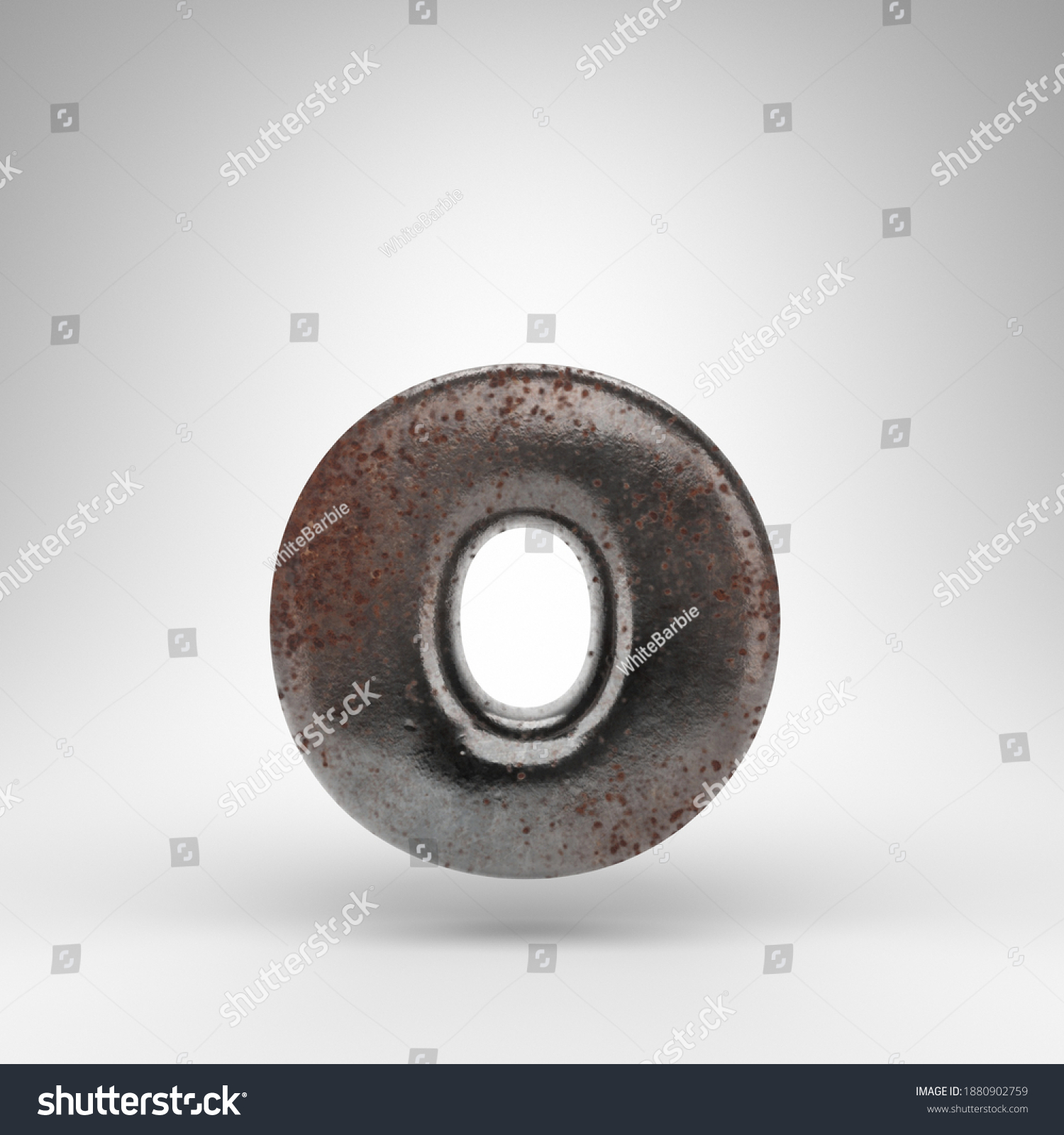 Letter O Lowercase On White Background Stock Illustration 1880902759