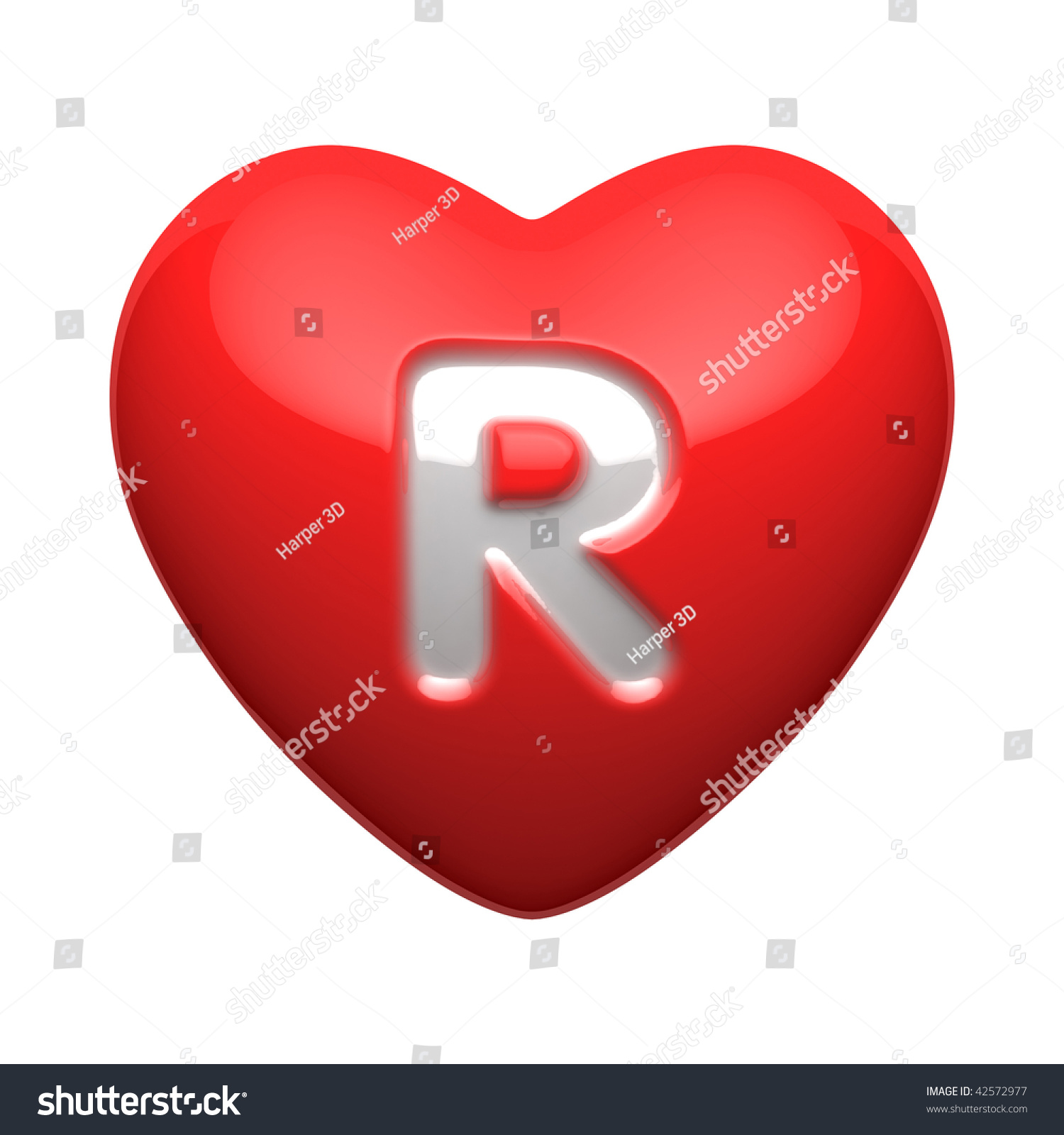 Letter R Alphabet Hearts There Clipping Stock Illustration ...