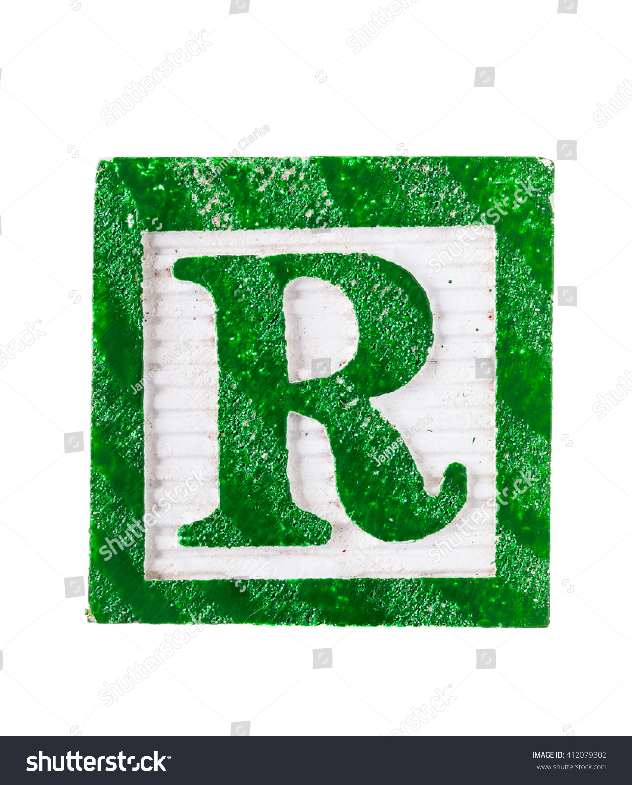 Letter R Wooden Alphabet Block Font Stock Photo Edit Now 412079302