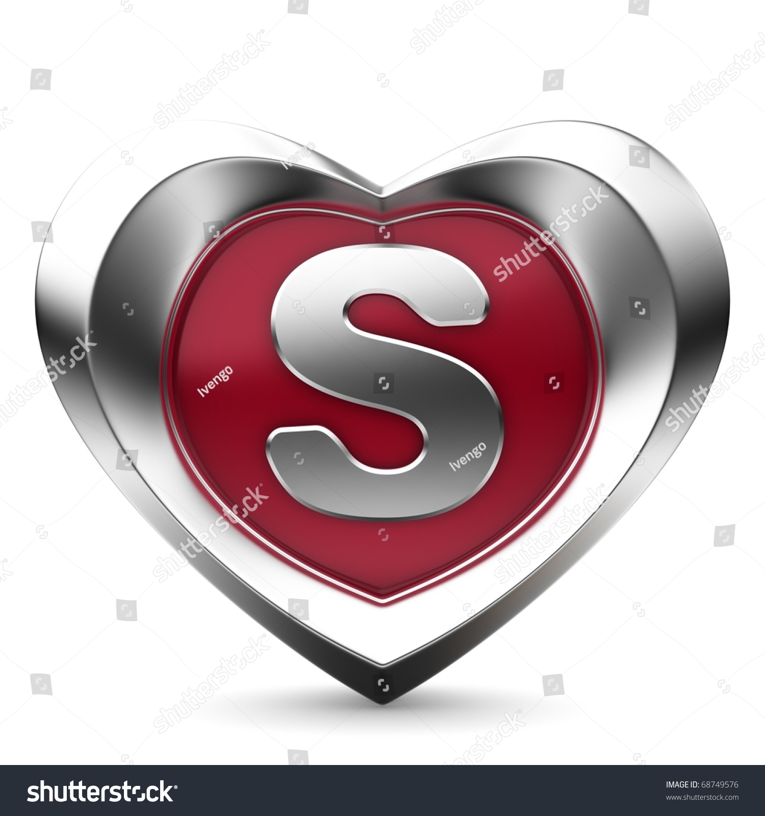 Letter S Alphabet Hearts Stock Illustration 68749576 Shutterstock
