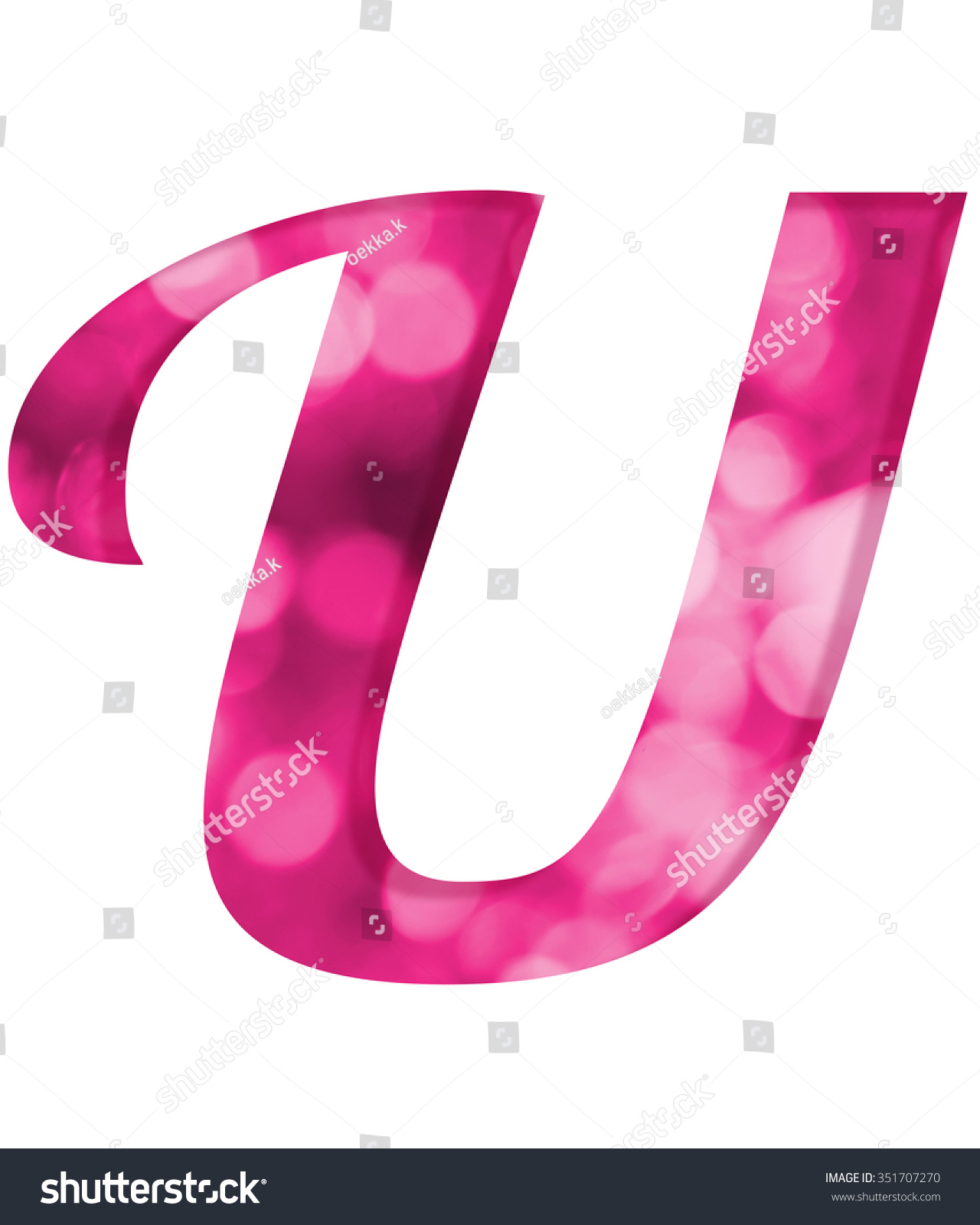 Letter U Pink Bokeh Alphabet Stock Illustration 351707270 | Shutterstock