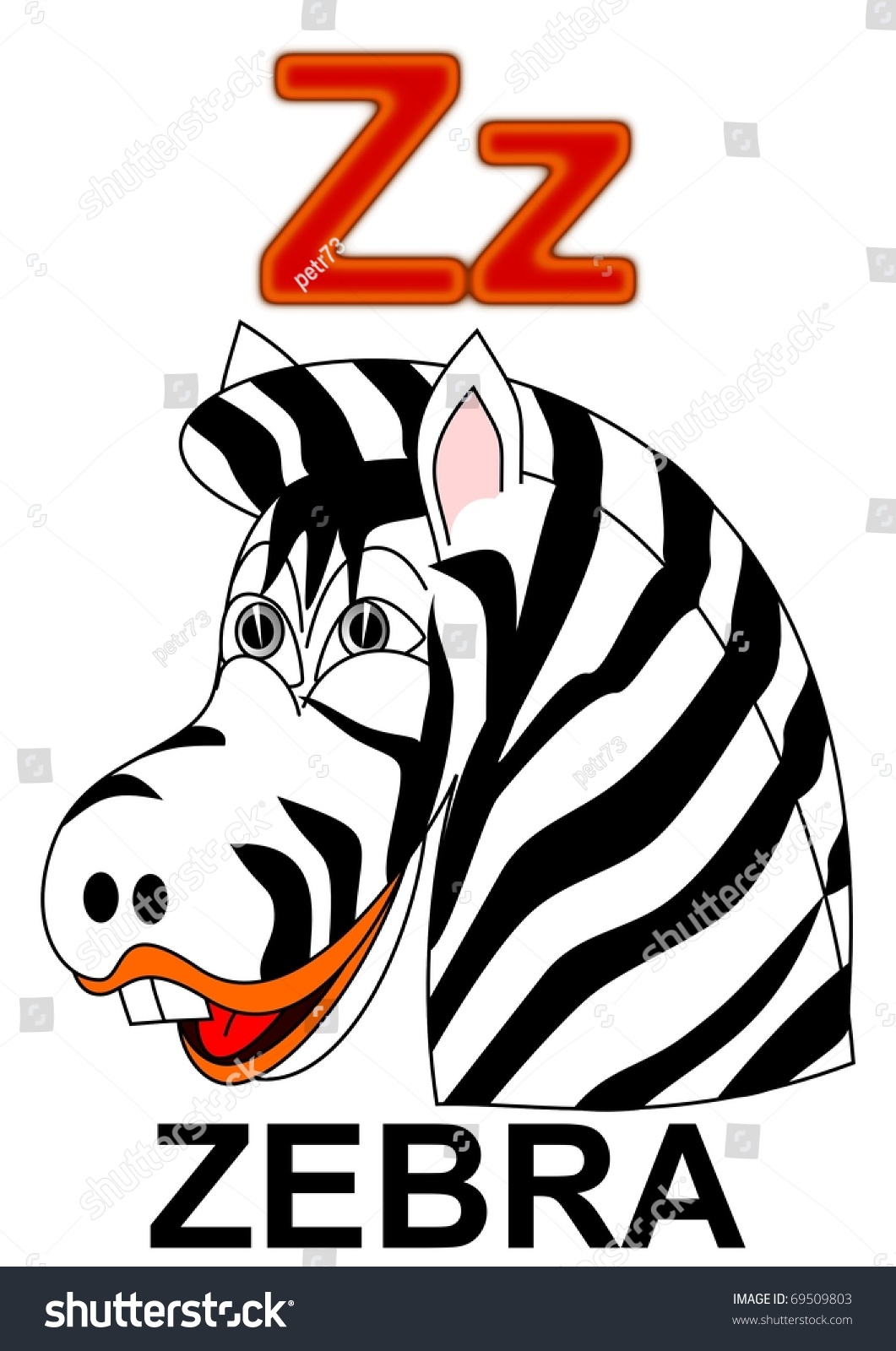 Letter Z Zebra Ez Canvas