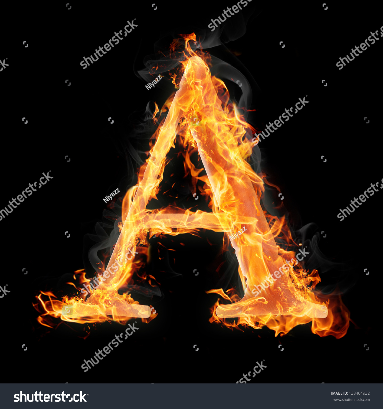 Letters Symbols Fire Letter A Stock Illustration 133464932 - Shutterstock