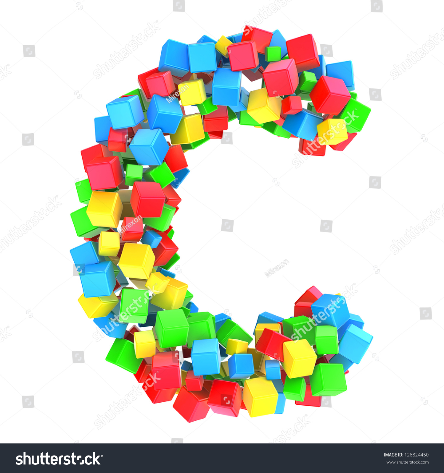 Letters C Colorful Cube Stock Illustration 126824450 - Shutterstock