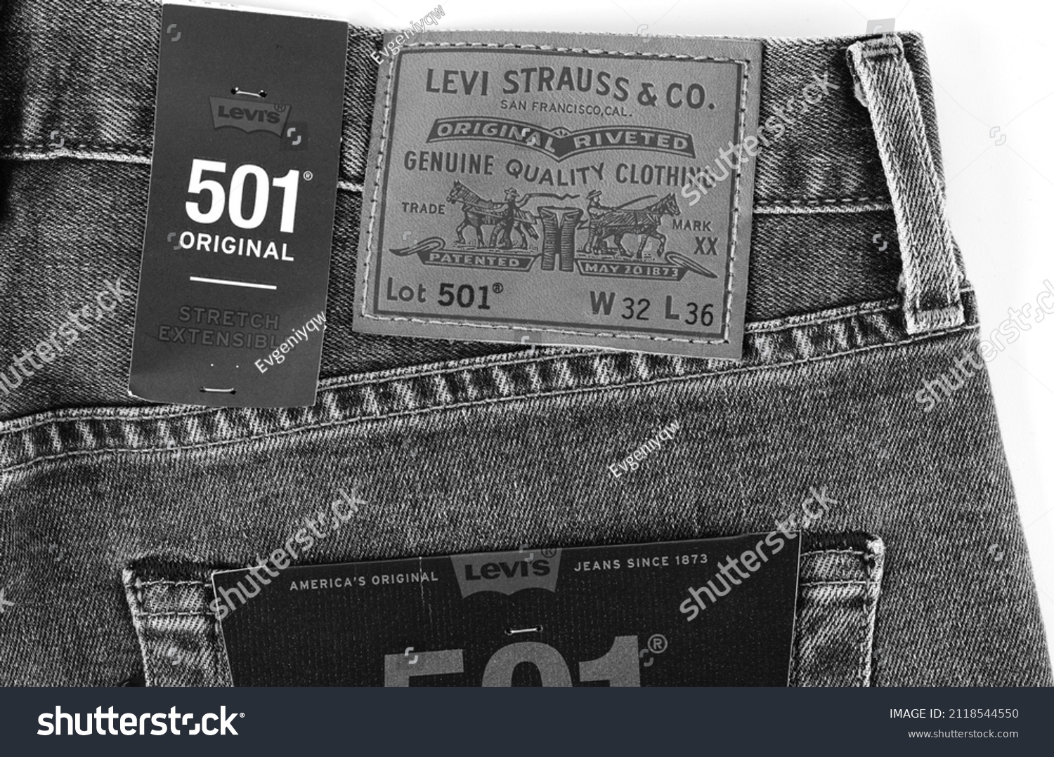 Levis Logo Badges Displayed On Levi Stock Photo (Edit Now) 2118544550