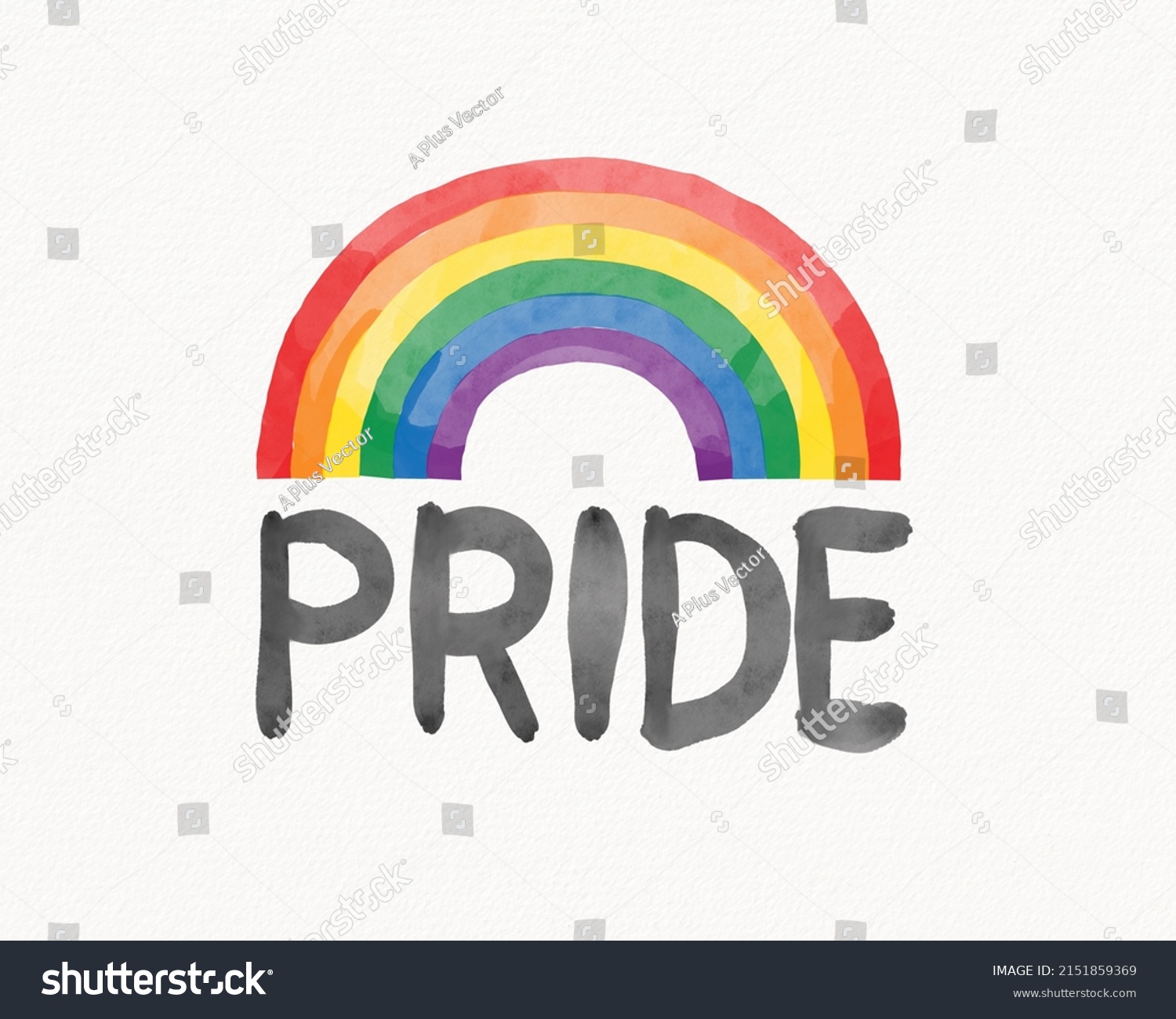 Lgbt Pride Month Watercolor Texture Conceptrainbow Stock Illustration