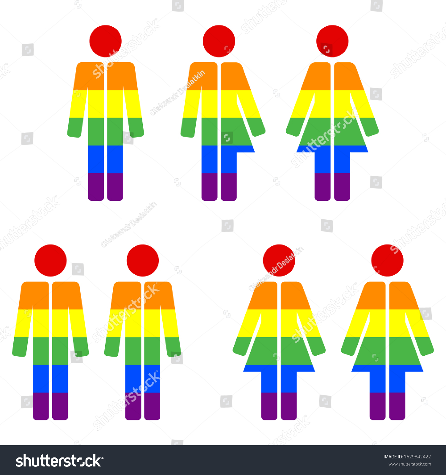 Lgbt Symbols Symbols Gender Lesbians Gays Stock Illustration Shutterstock