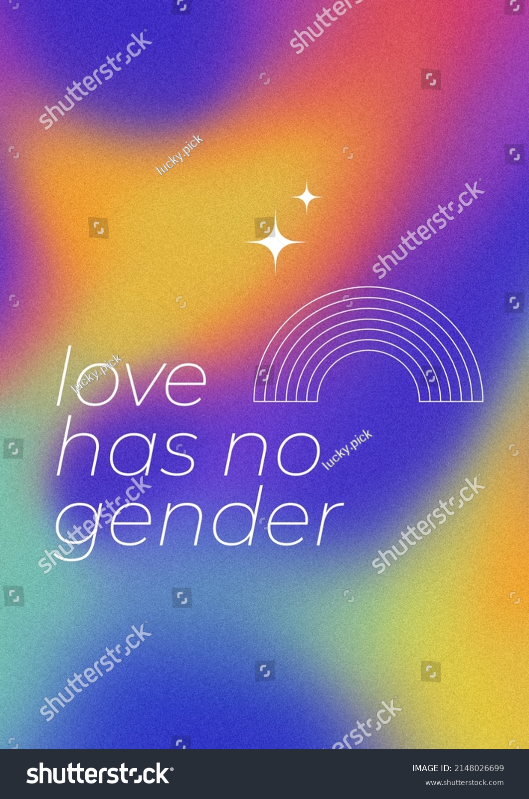 Lgbtq Poster On Gradient Texture Background Stock Illustration ...