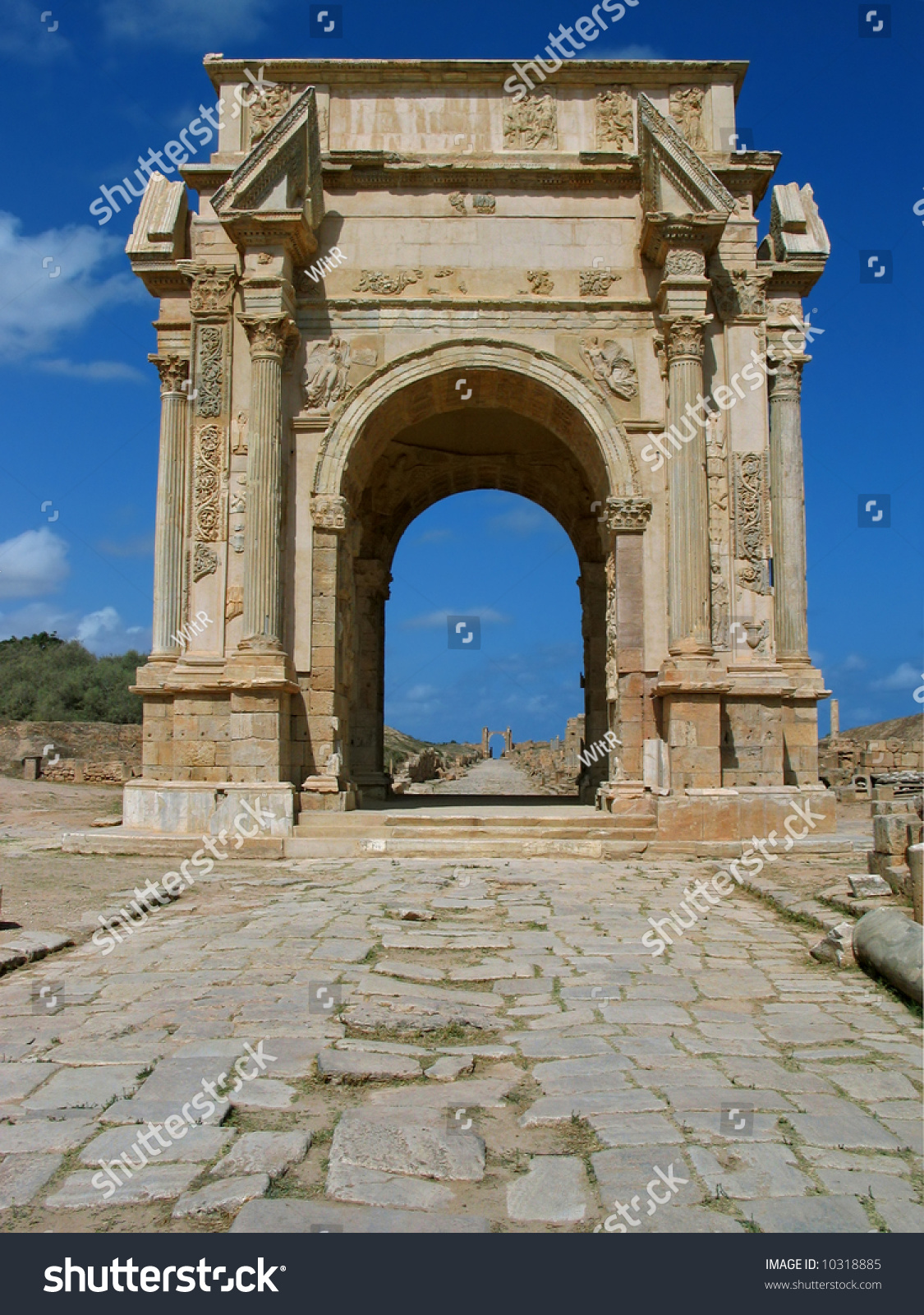 Libya Leptis Magna Arch Septimius Severus Stock Photo Edit Now