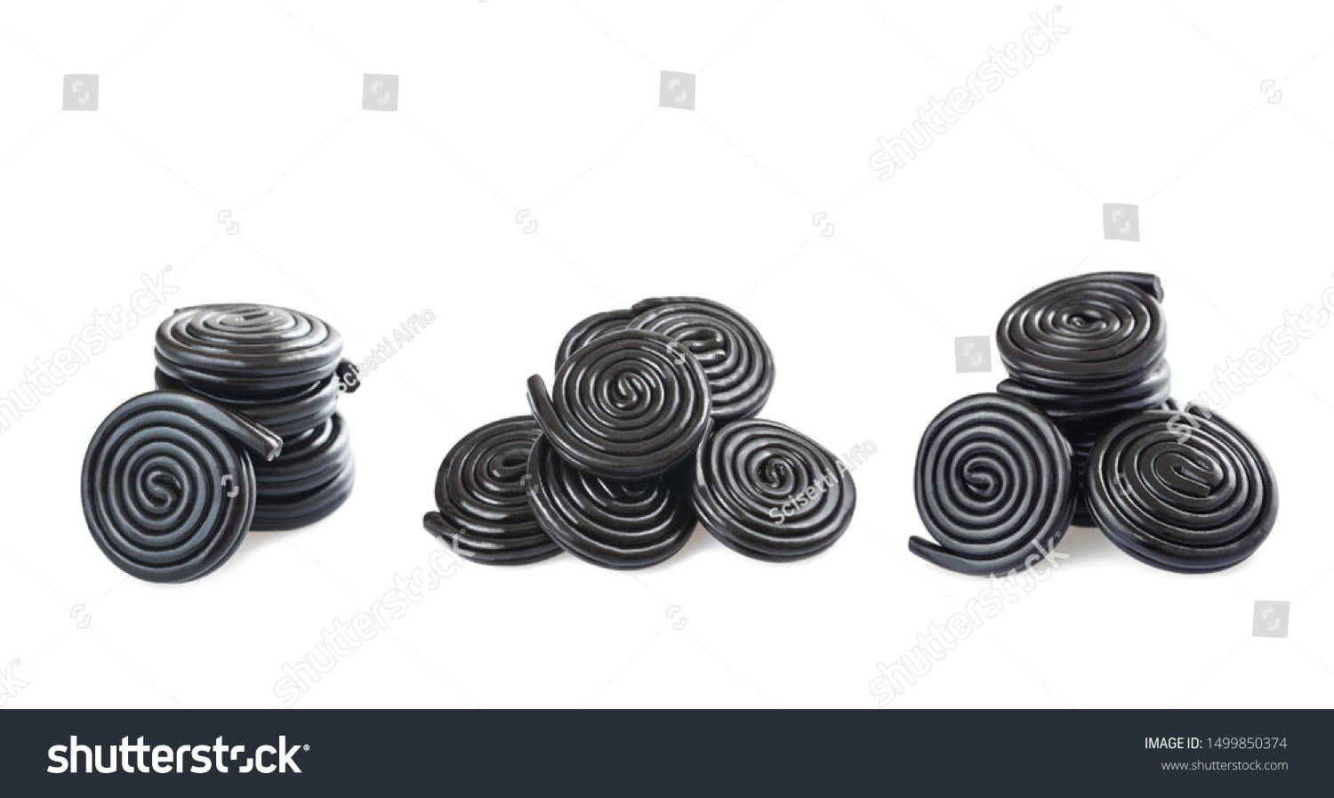 Licorice Wheels Isolated On White Stock Photo 1499850374 | Shutterstock