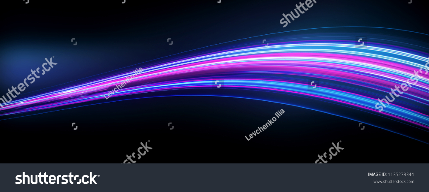 Light Stripes Glow Abstract Effect Paint Stock Illustration 1135278344