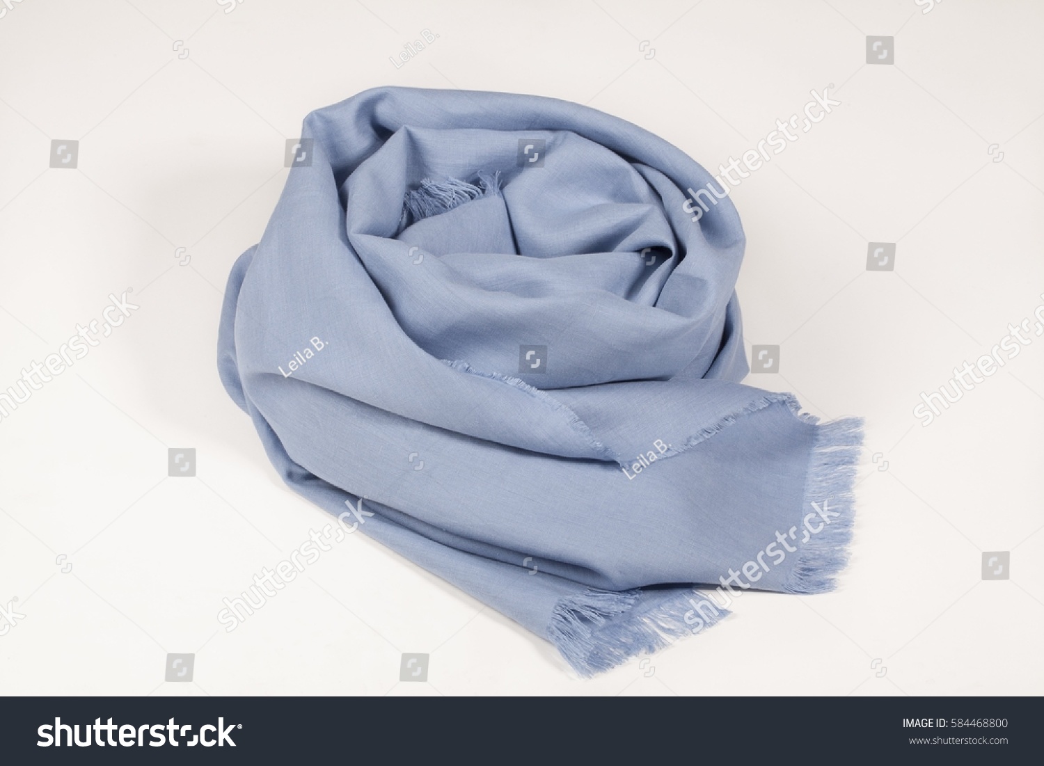 light blue linen scarf
