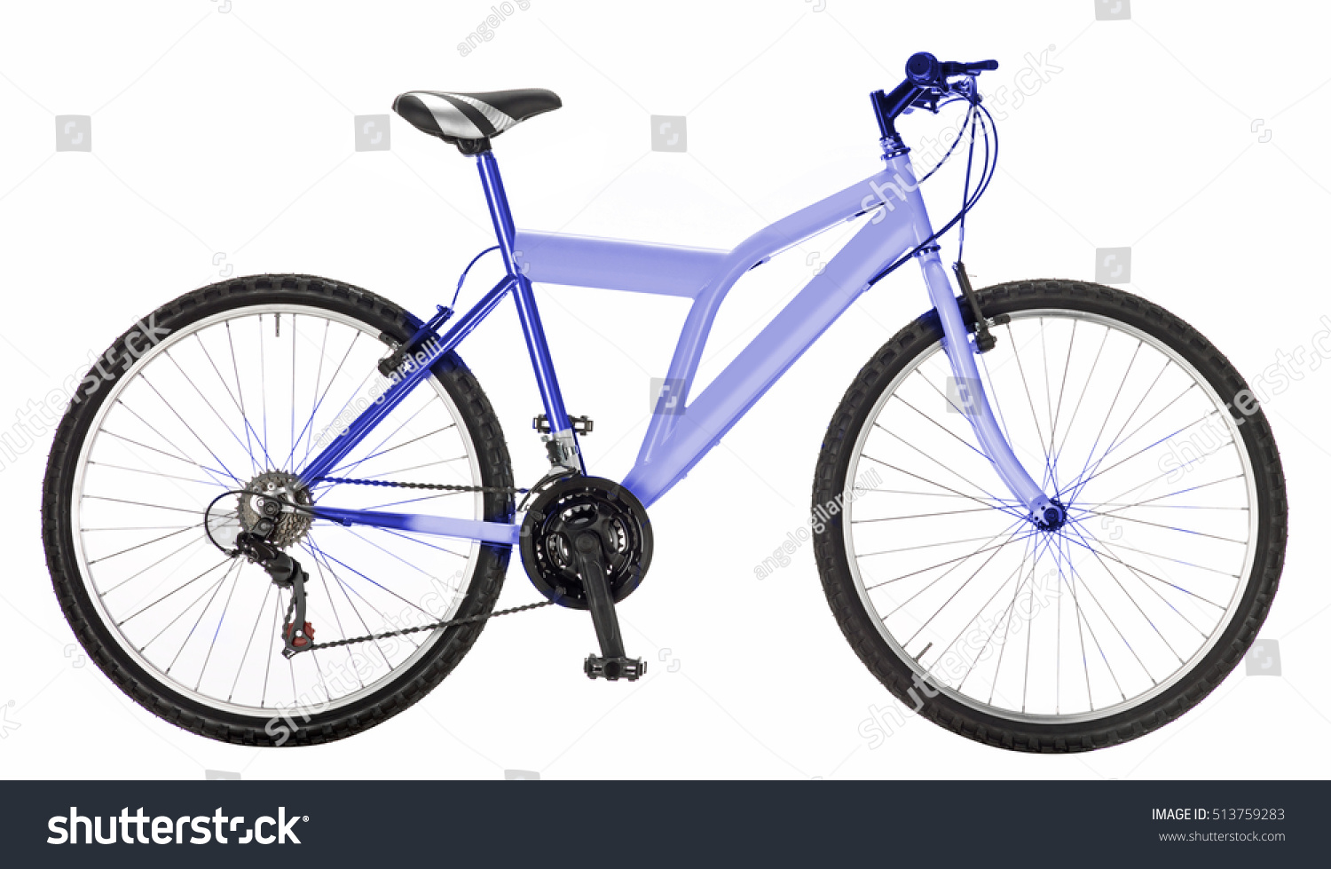 light blue mountain bike