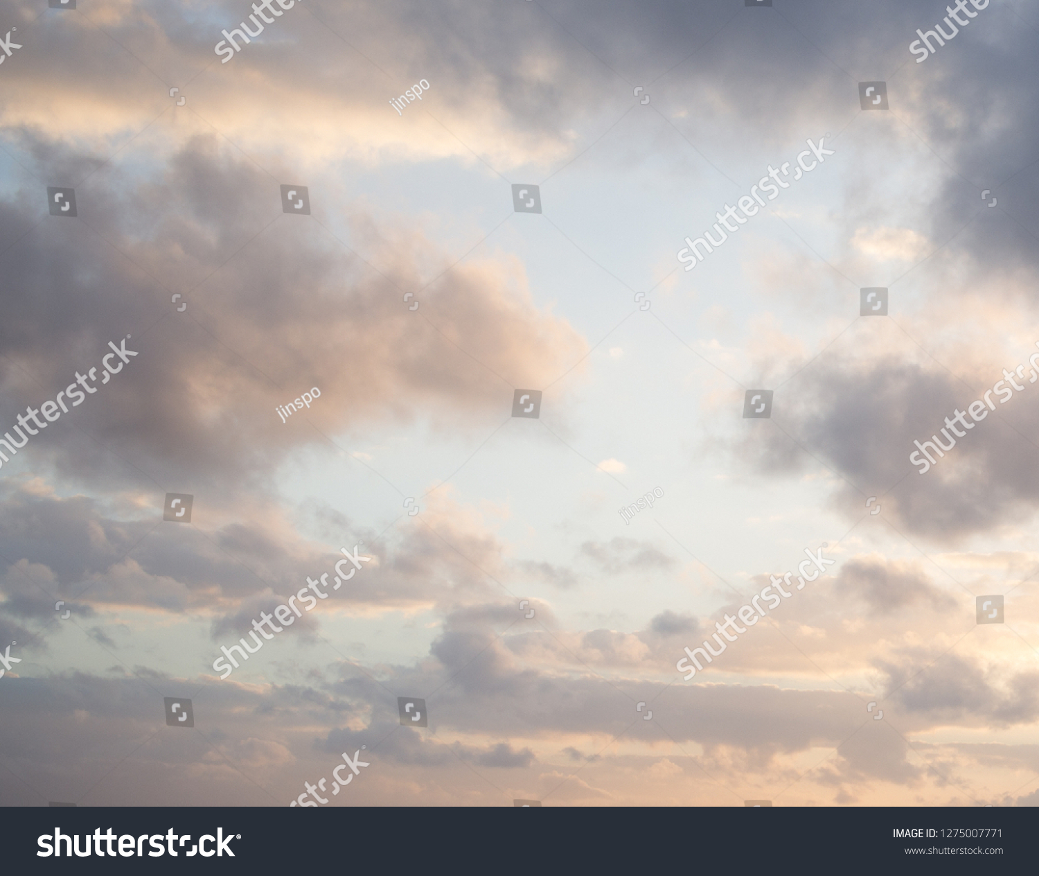 Light Blue Orange Sky Sun Peaking Stock Photo Edit Now 1275007771