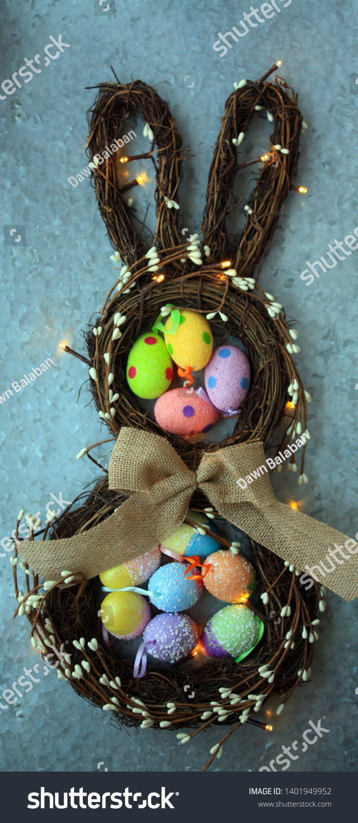 Light Easter Bunny Easter Eggs Inside Stock Photo Edit Now 1401949952