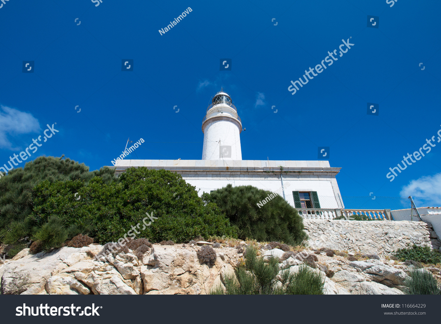 Lighthouse At Cape Formentor At Mallorca Spain Stock Photo 116664229 ...