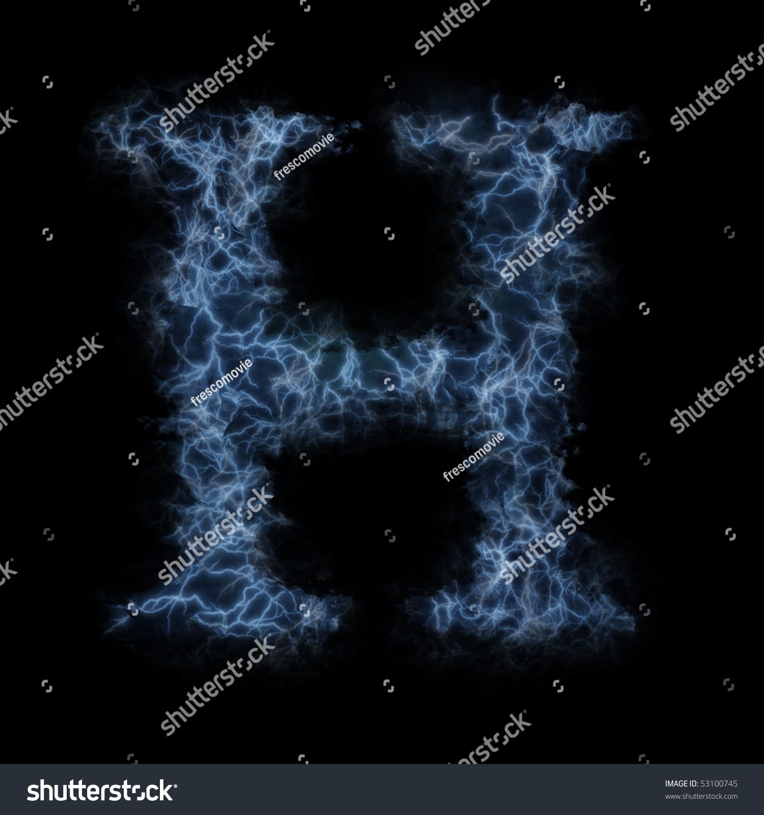 Lightning In Shape Of The Letter H Stock Photo 53100745 : Shutterstock