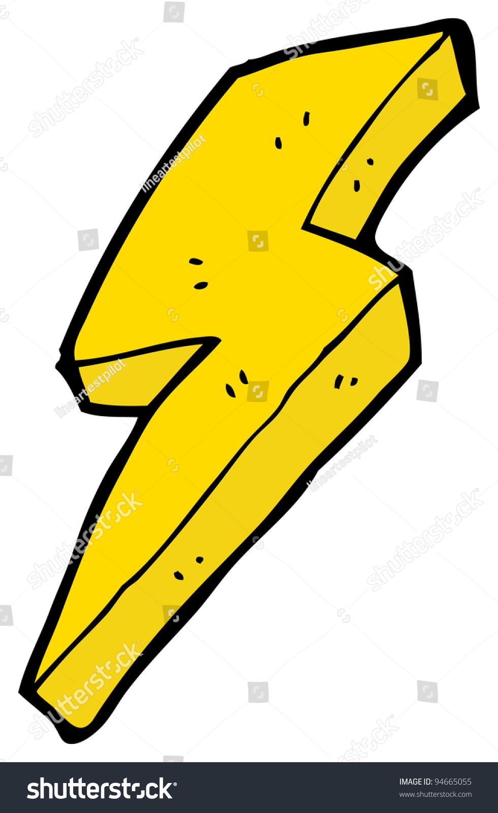 Lightning Strike Cartoon Stock Photo 94665055 : Shutterstock