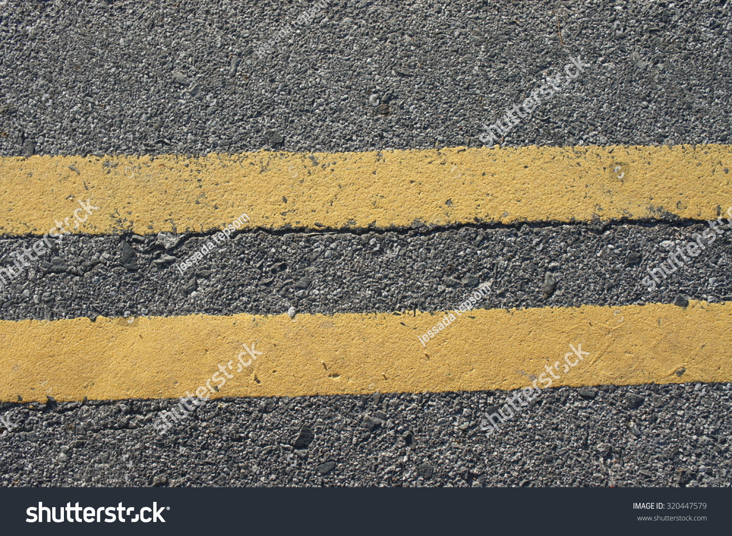 Line Two Yellow Lines On Road Stock Photo 320447579 | Shutterstock