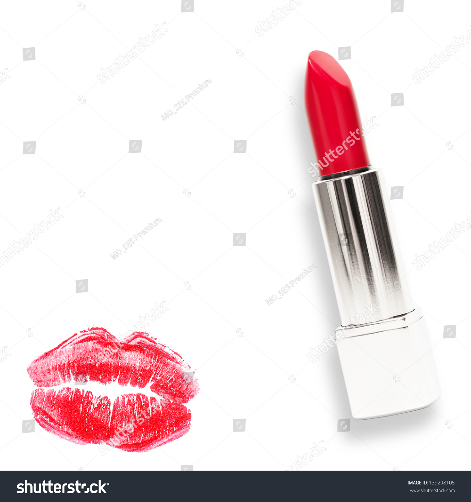 Lipstick Lipstick Kiss Mark Isolated On Stock Photo (Edit Now