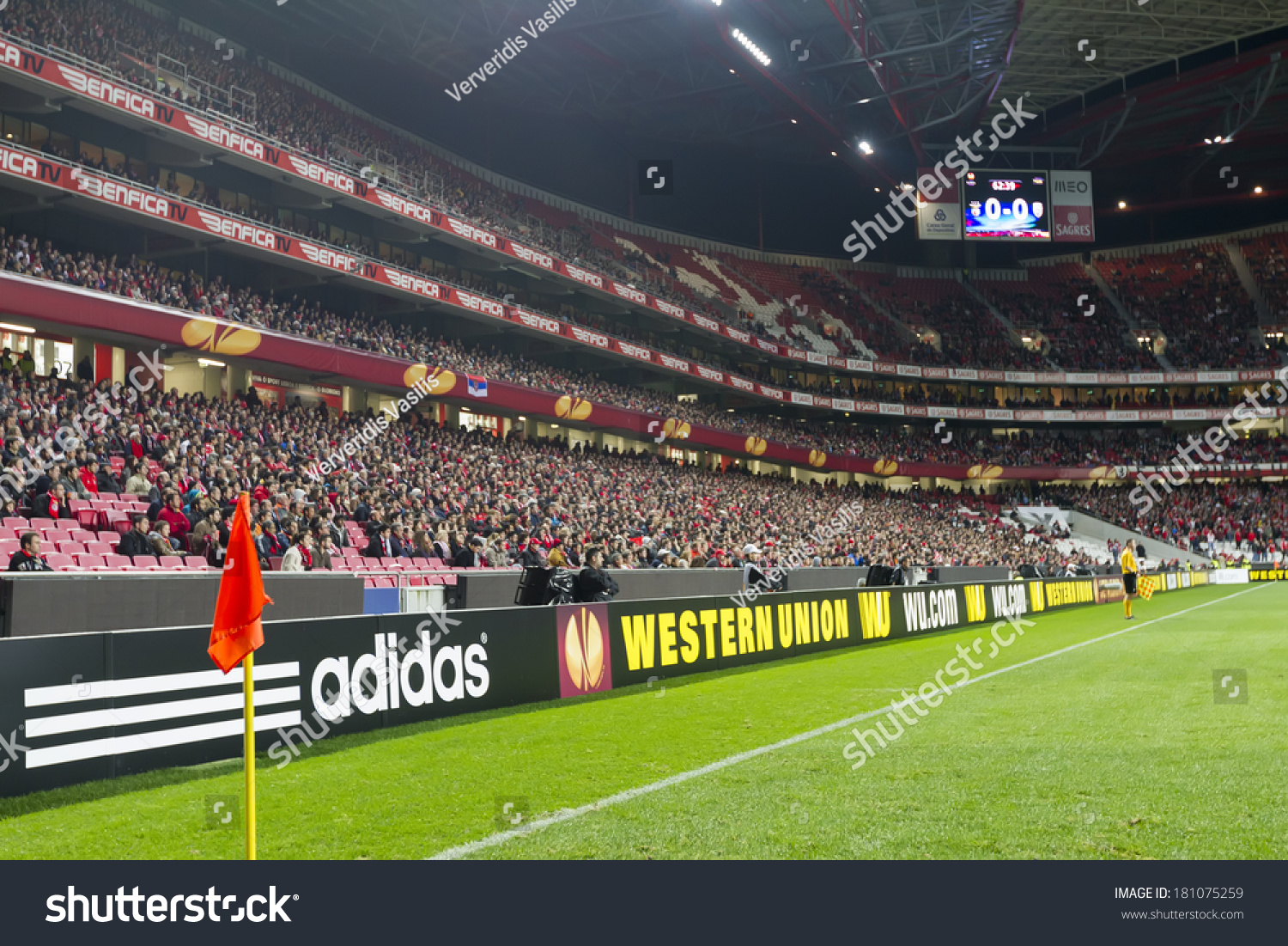 Lisbon, Portugal Feb - 27, 2014 : Interior View Of The Full Estadio Da ...