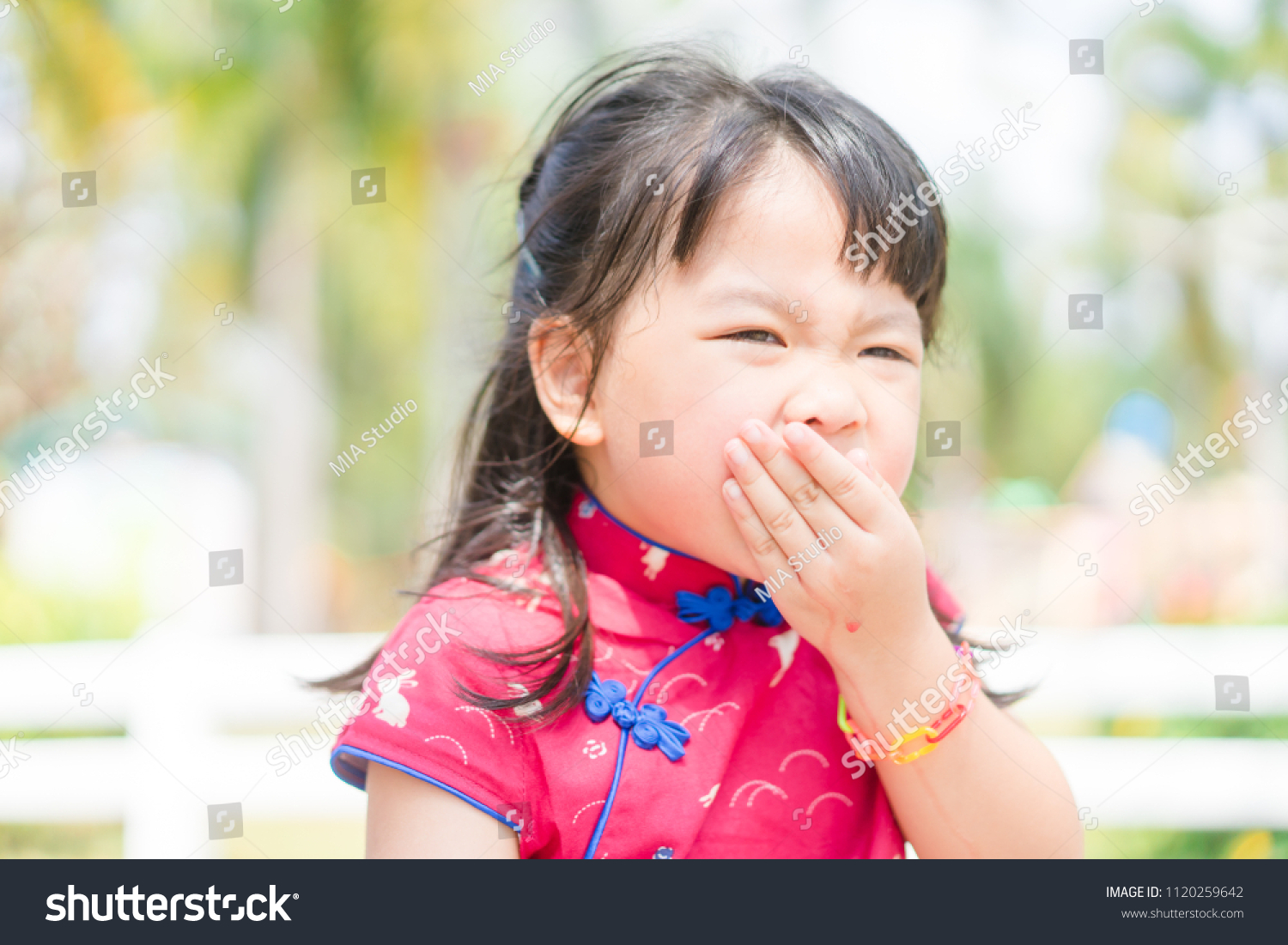 Asian Girl Vomiting