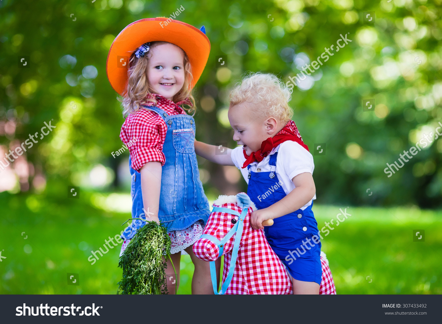 halloween girl on rocking horse