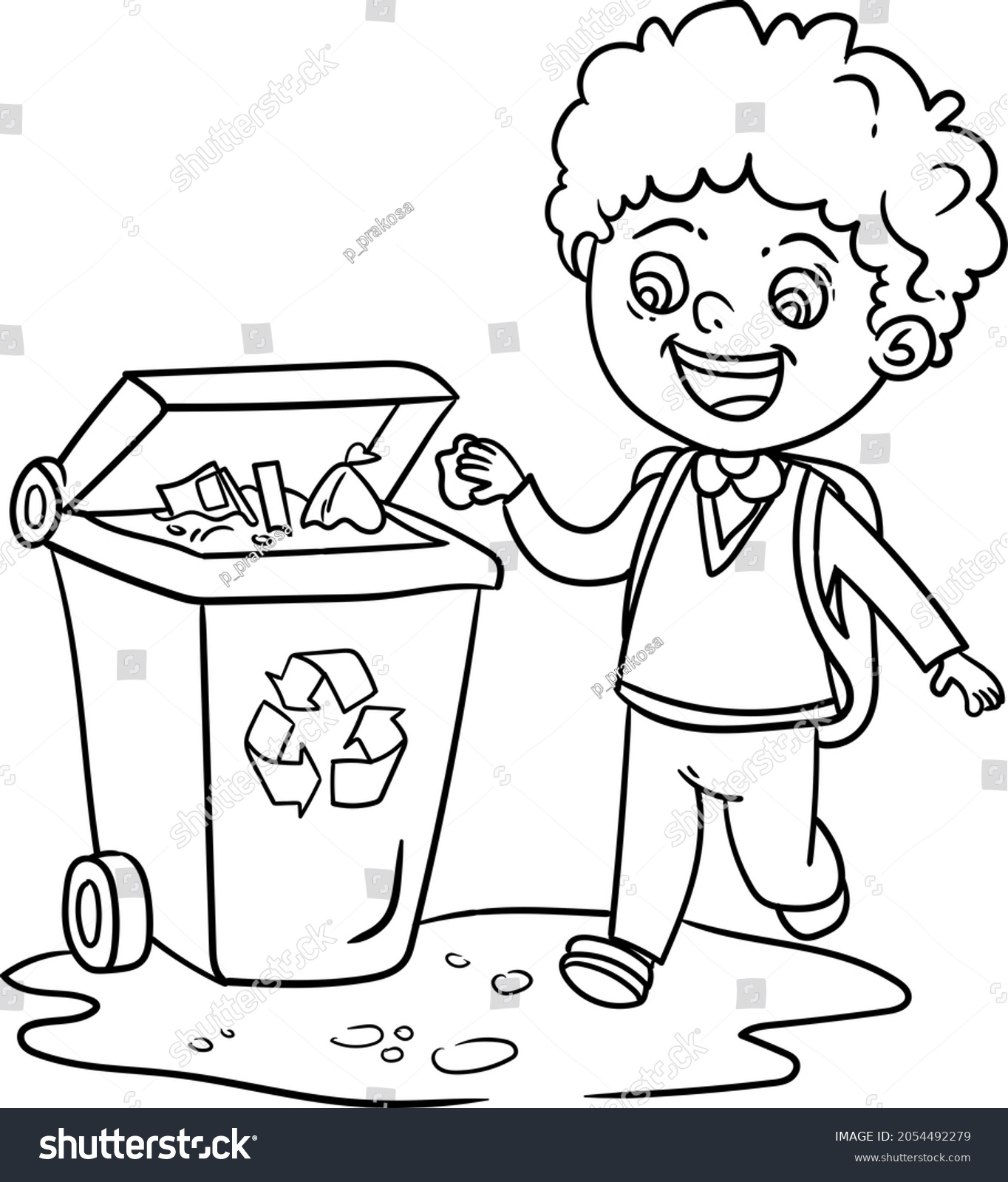 Garbage coloring Images, Stock Photos & Vectors | Shutterstock