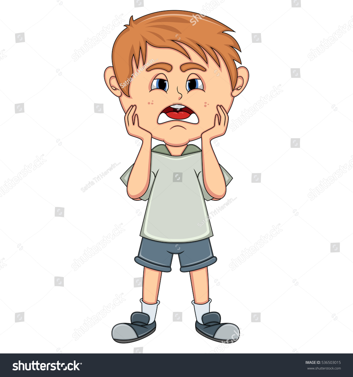 Little Boy Sad Cartoon Stock Illustration 536503015 | Shutterstock