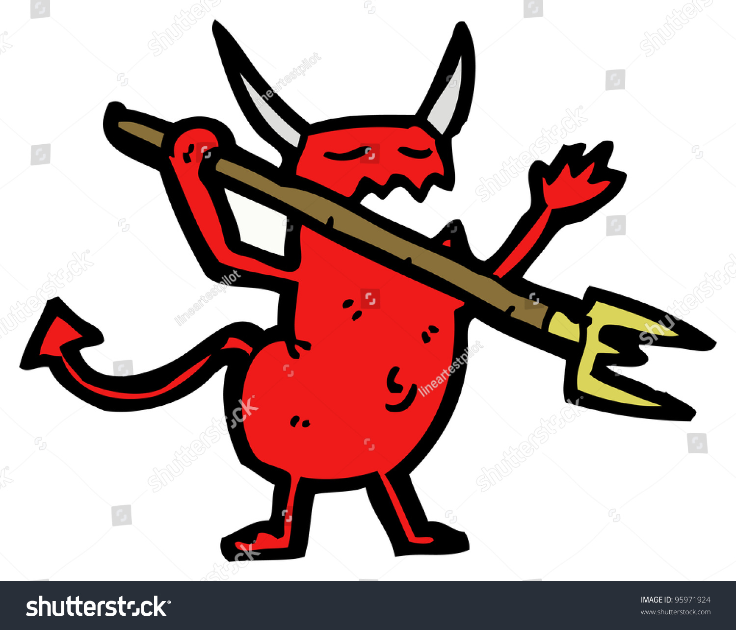 Little Devil Cartoon Stock Photo 95971924 : Shutterstock