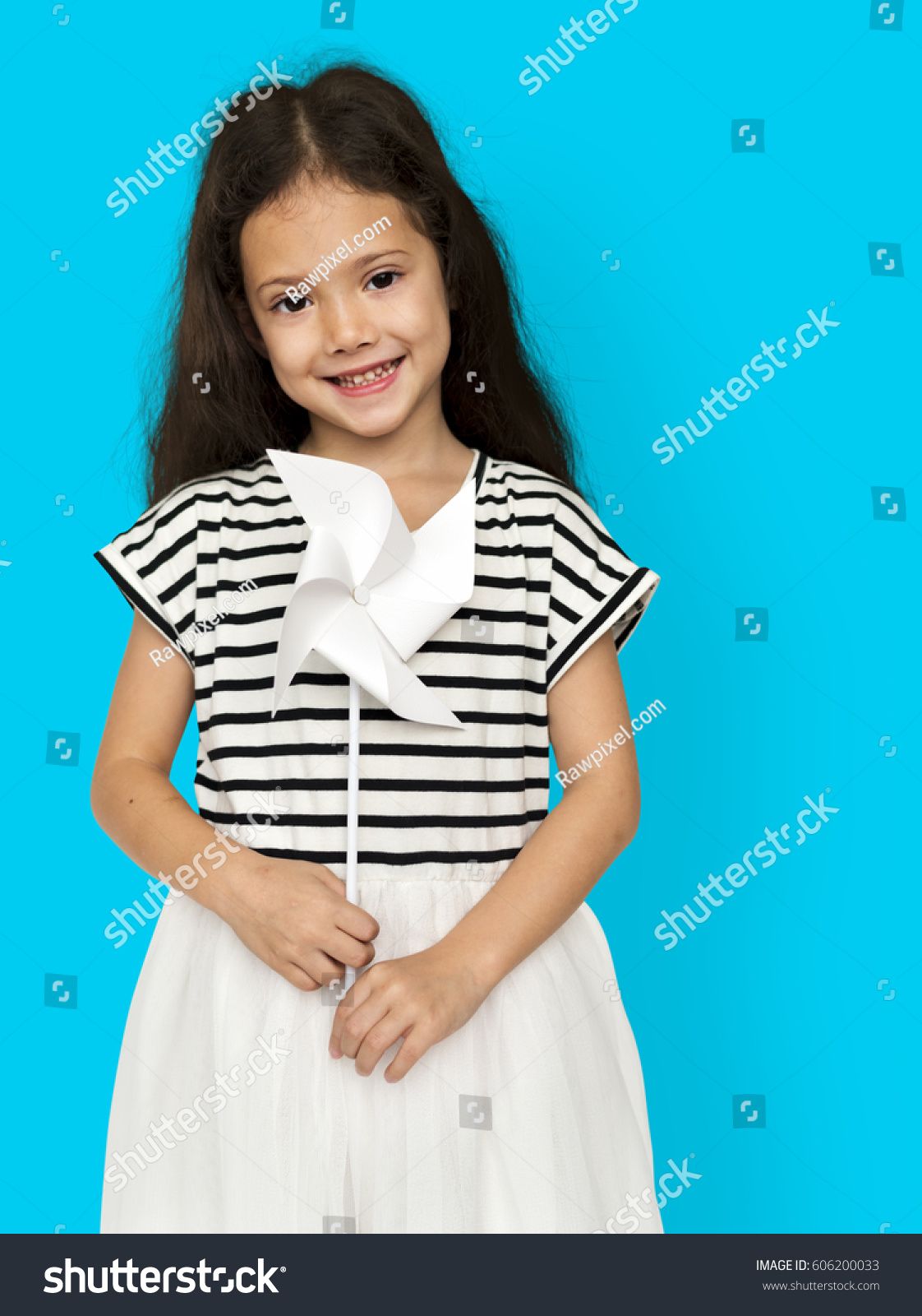 Little Girl Hands Holding Paper Wind Stock Photo 606200033 | Shutterstock