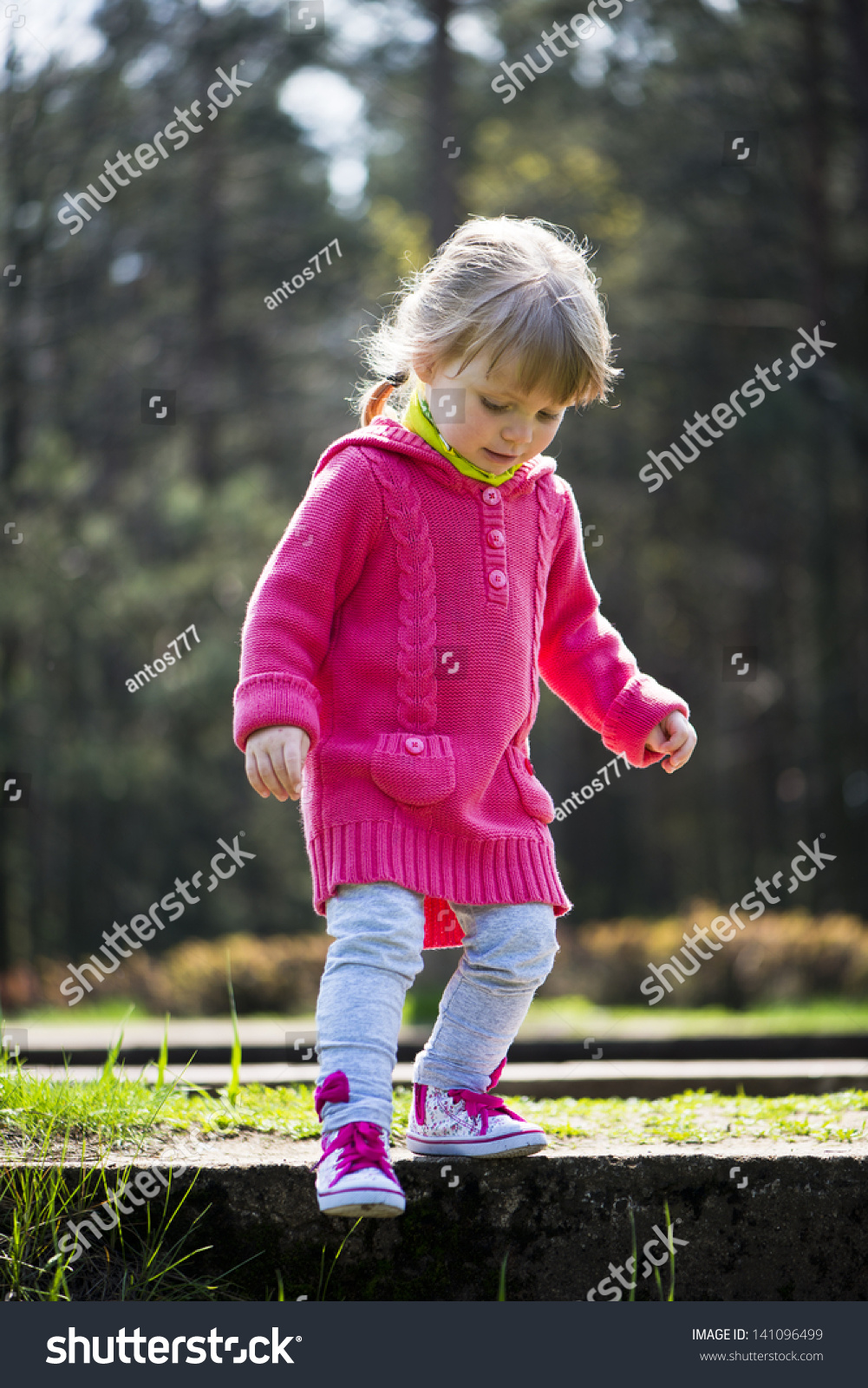 little girl pink sweater