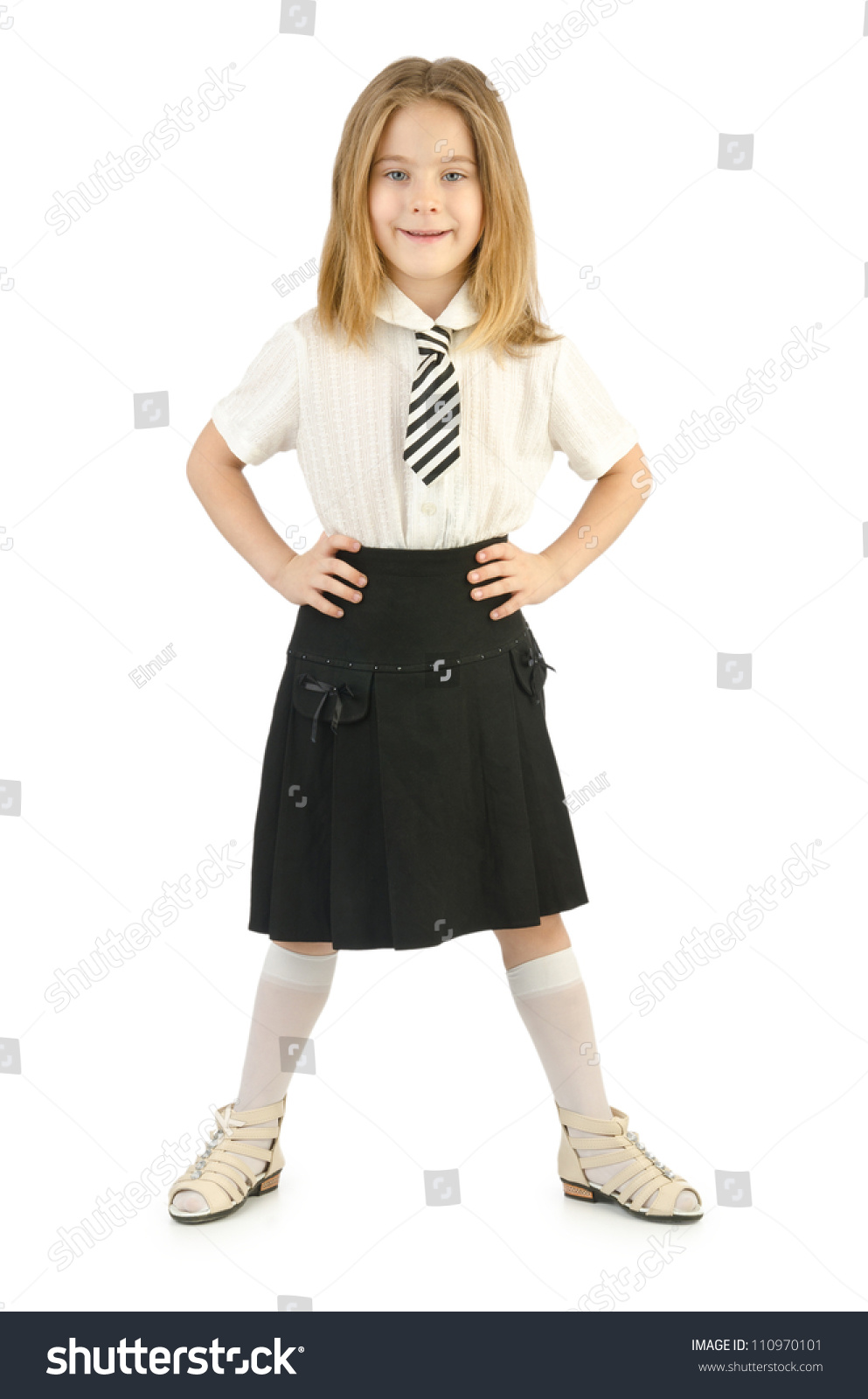 Little Girl Isolated On Whie Stock Photo 110970101 | Shutterstock