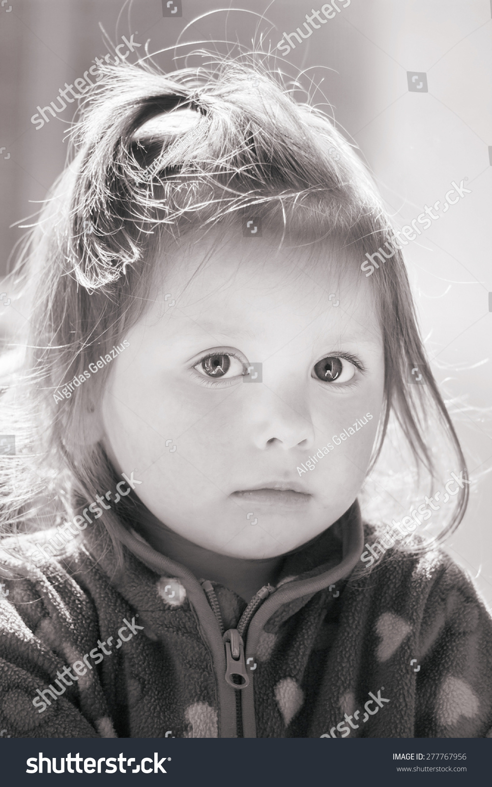 Little Girl Portrait Black White Stock Photo 277767956 | Shutterstock