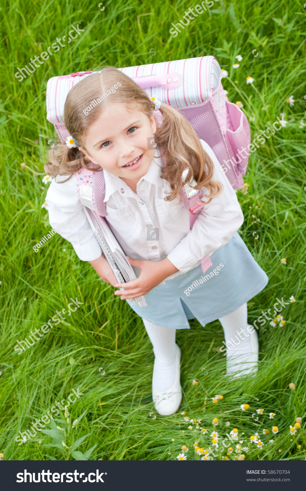 Little Girl Ready School Stock Photo 58670704 - Shutterstock