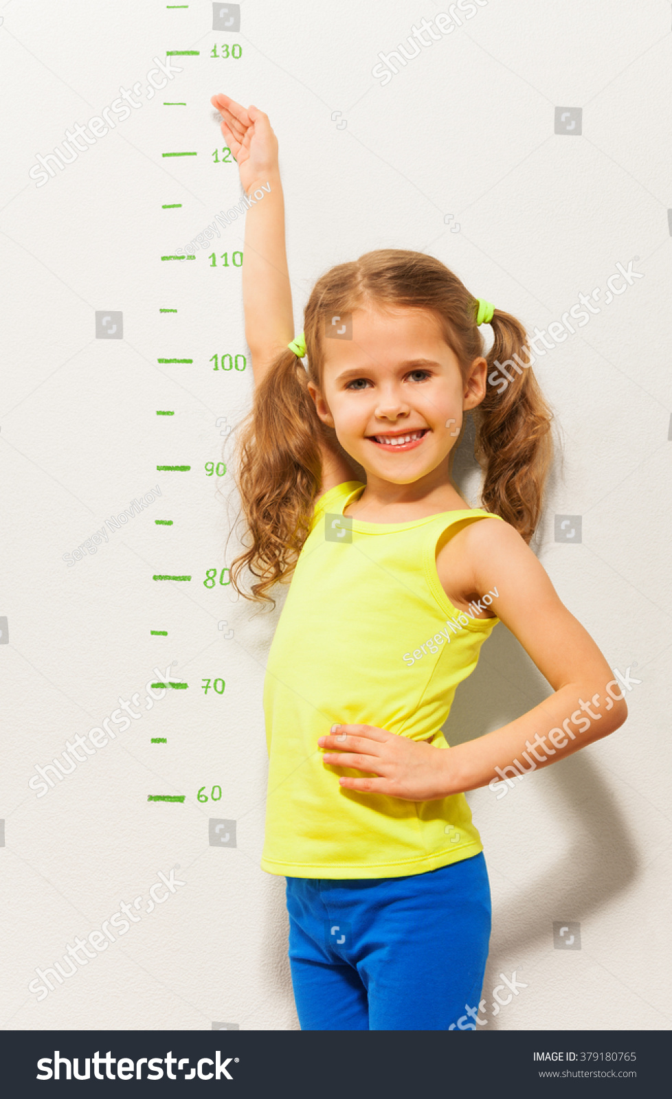 Little Girl Shows How She Will Stock Photo (Edit Now) 379180765