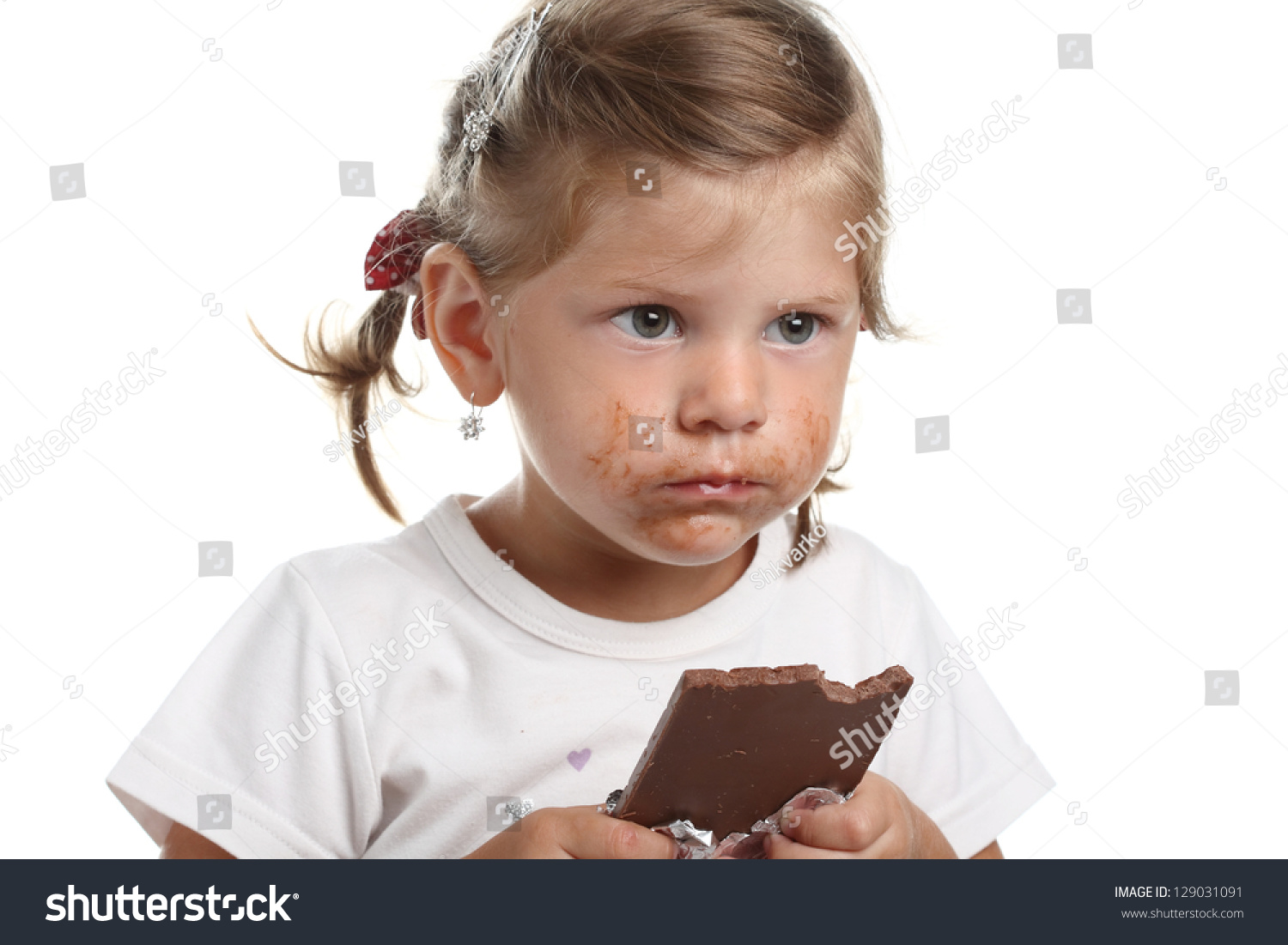 Little Girl Chocolate Stock Photo 129031091 - Shutterstock