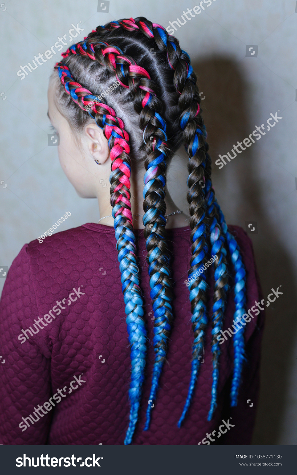 Little Girl Hairdo Out Colored Hair Stock Photo (Edit Now) 43