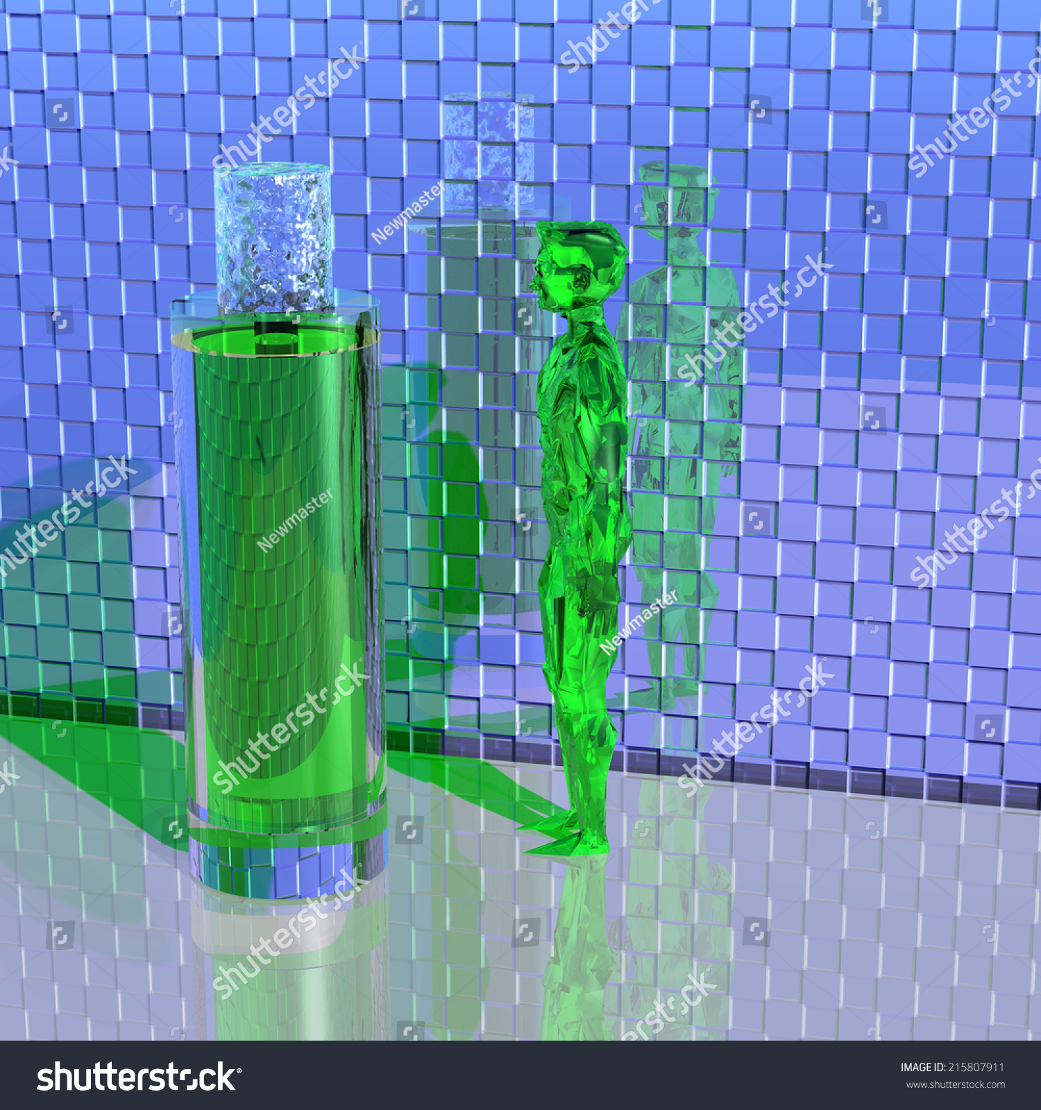 alien perfume green bottle