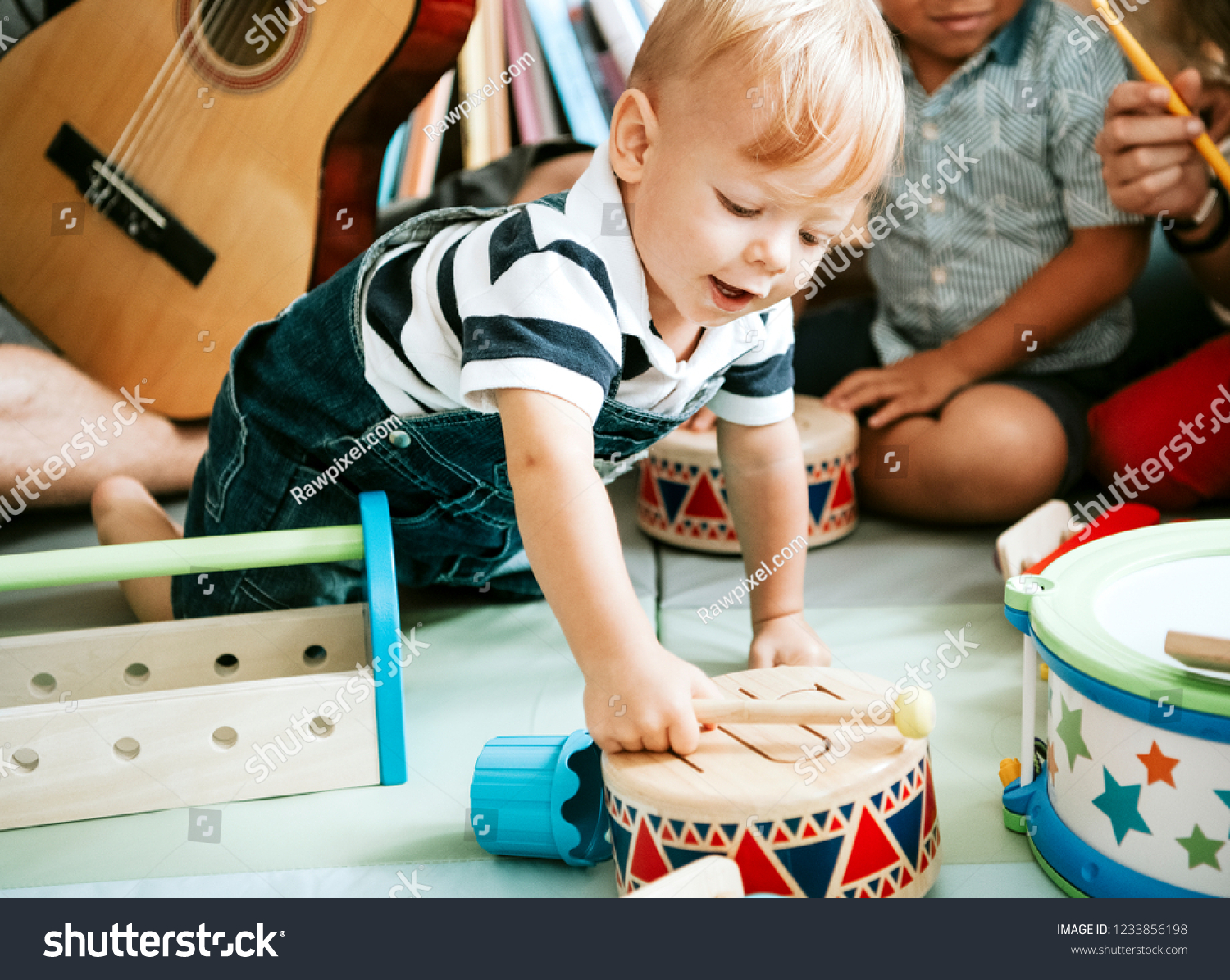 baby wooden drum