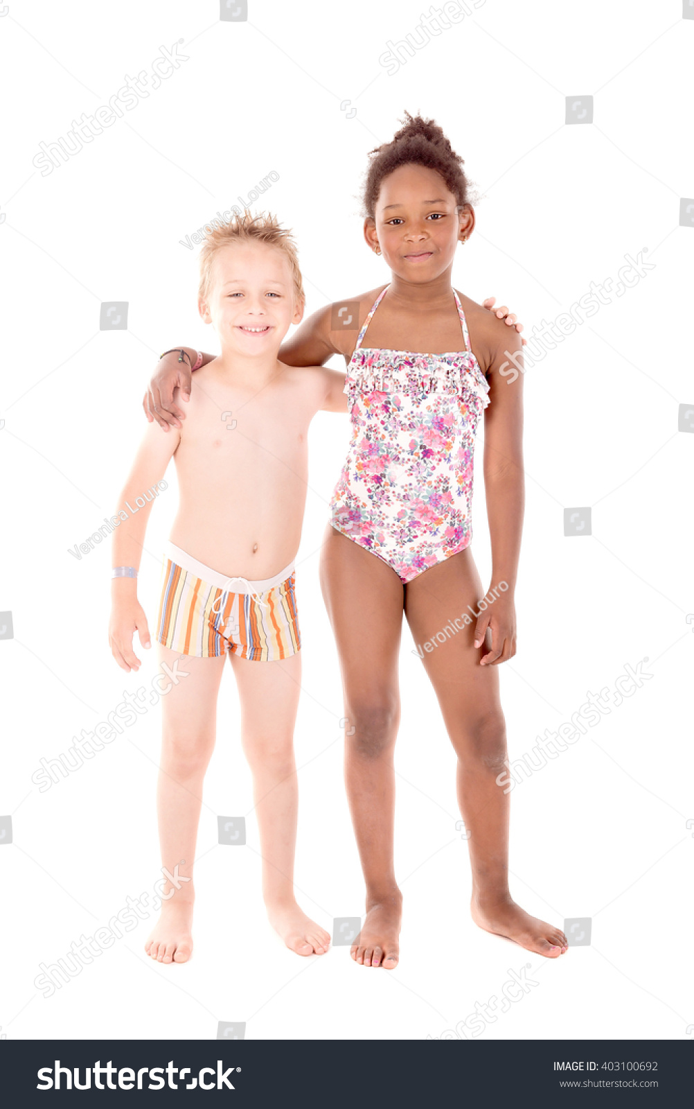  little girls no clothes Little Kids Beach Clothes Isolated White Stock Photo (Edit ...