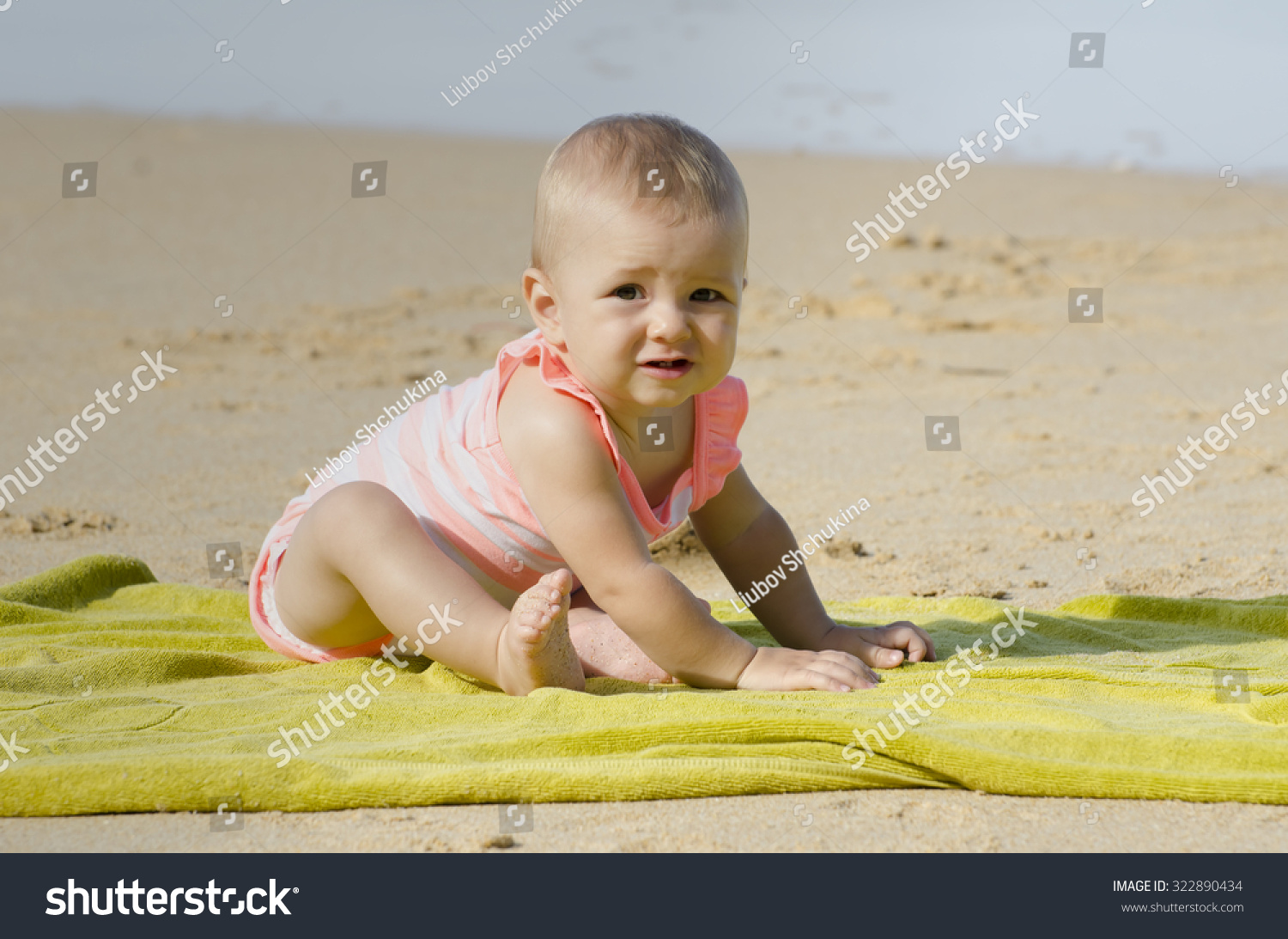Little Pretty Cute European Happy Infant Stock Photo Edit Now