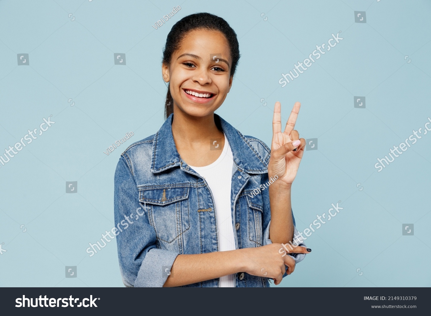 Little Smiling Happy Friendly Cool Kid Stock Photo 2149310379