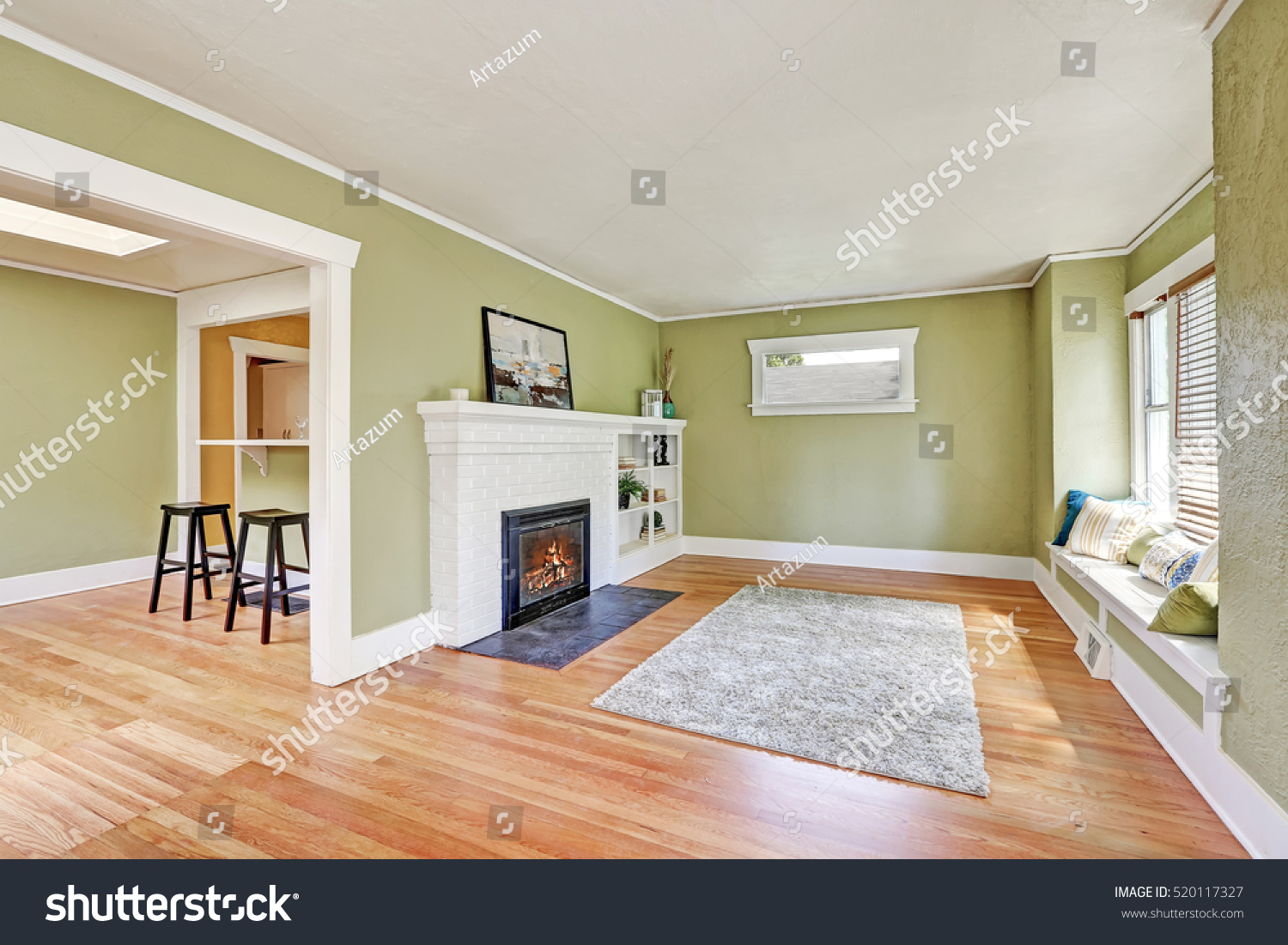 Living Room Interior Design Craftsman Home Stock Photo Edit Now