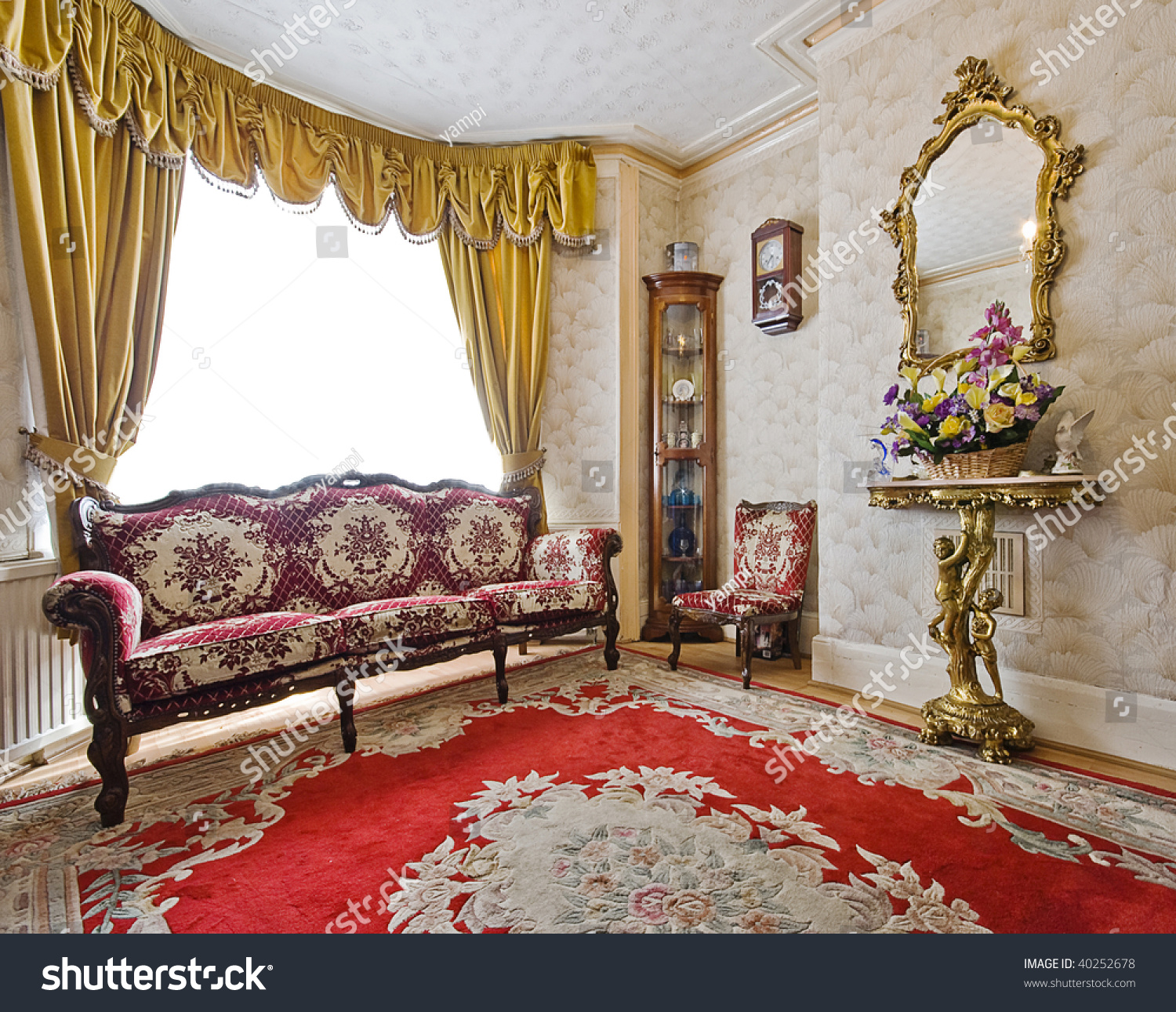 Living Room Victorian House Antique Furniture Stock Photo Edit