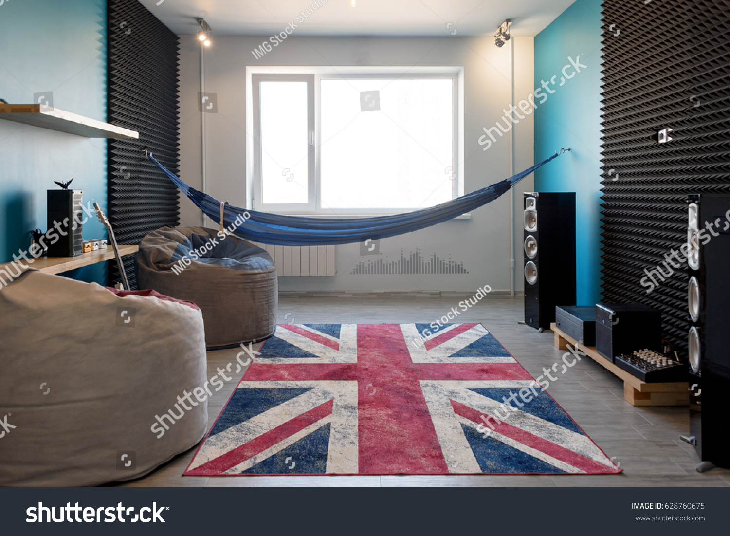 Living Room Hammock Modern Style Stock Photo Edit Now 628760675