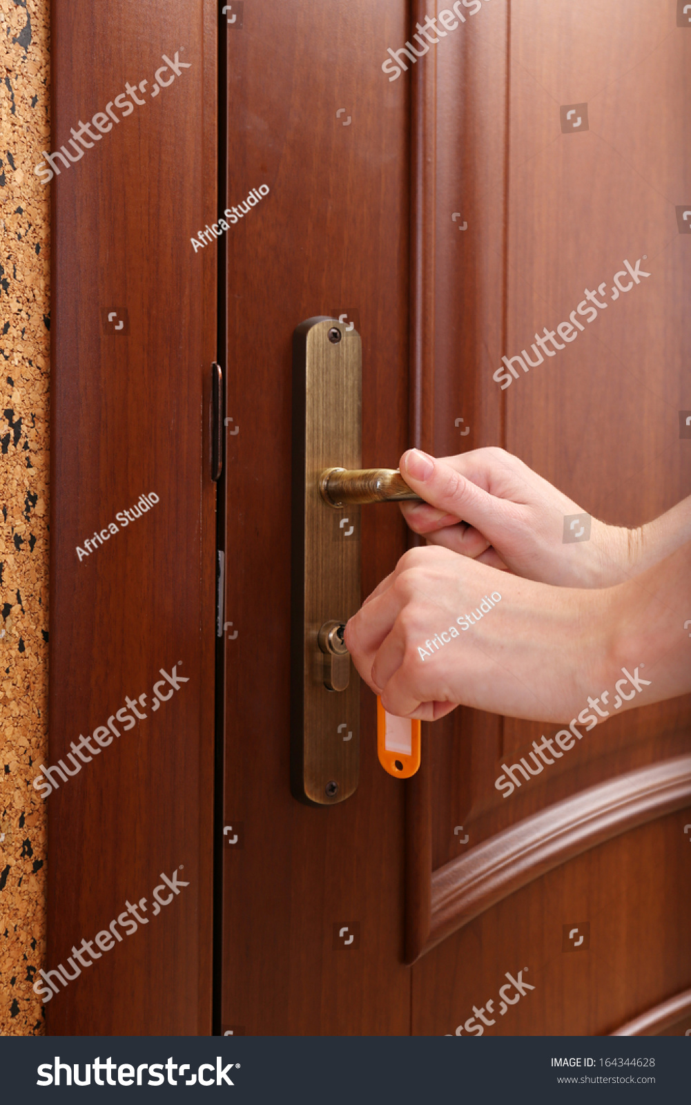 Locking Unlocking Door Key Hand Stock Photo 164344628 | Shutterstock