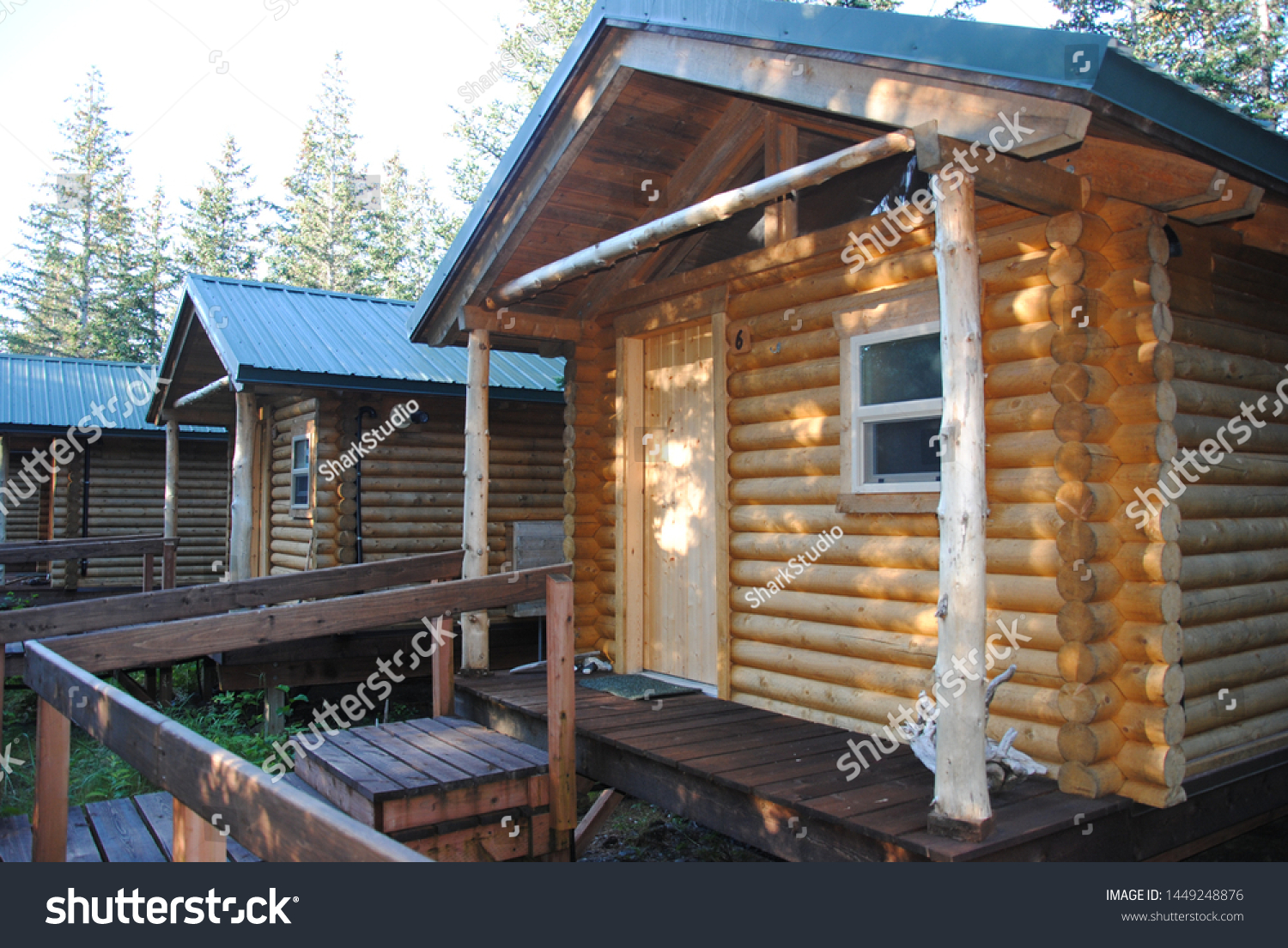 Log Cabins Alaska Kenai Fjords Stock Photo Edit Now 1449248876