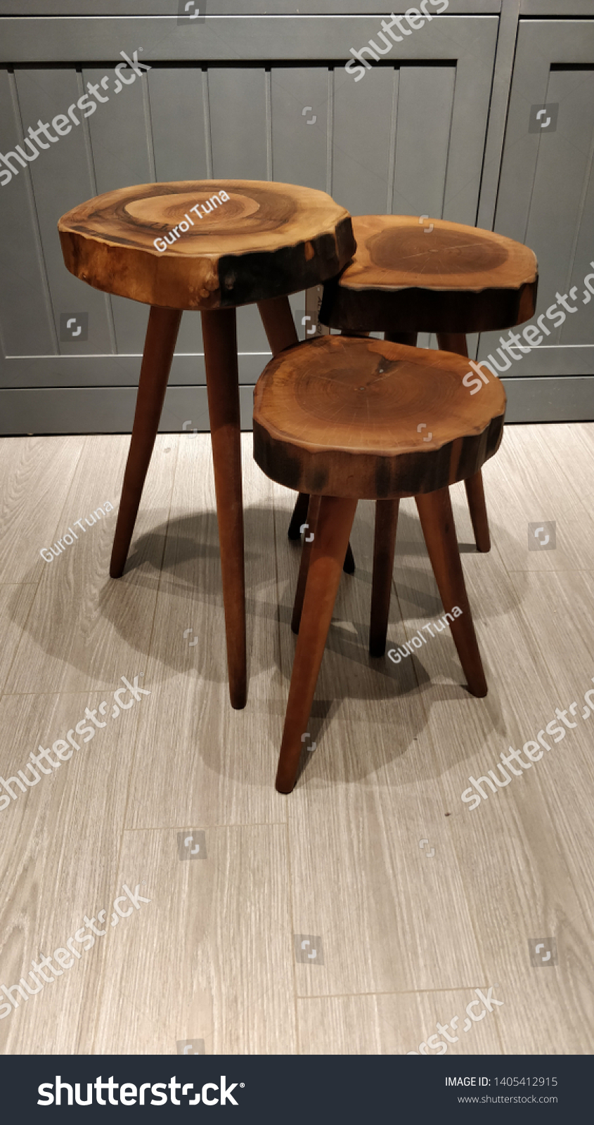 Log Coffee Table Wood Stand Stock Photo Edit Now 1405412915