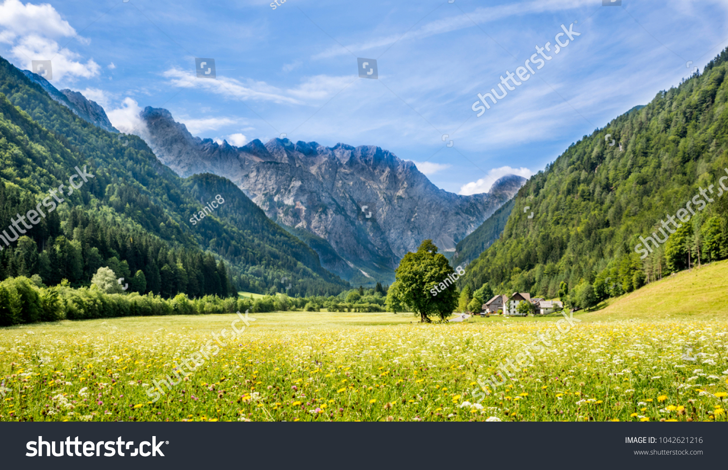 Logar Valley Logarska Dolina Slovenia Landscape Stock Photo Edit Now 1042621216